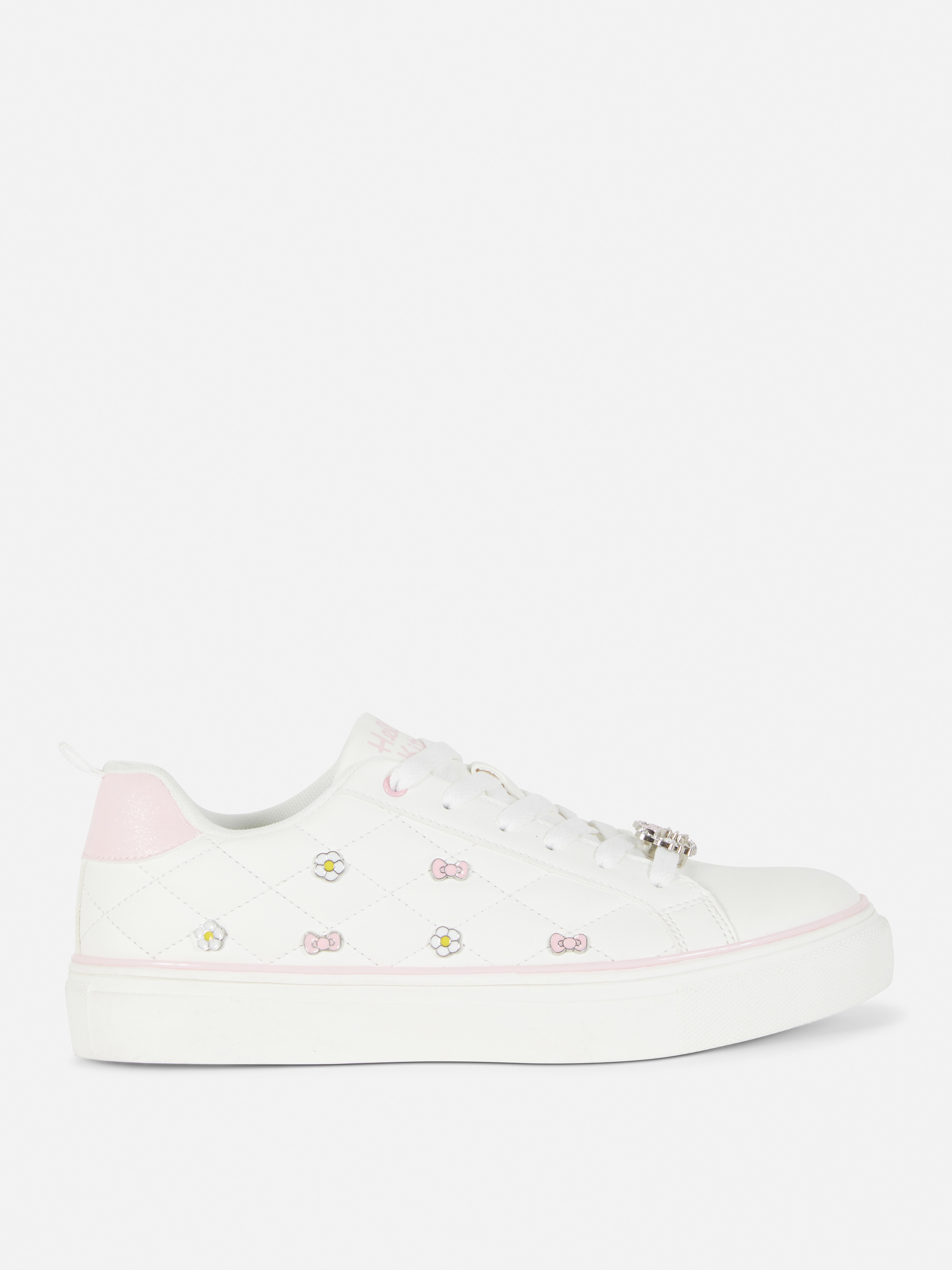 Pantofi sport cu model în relief Hello Kitty