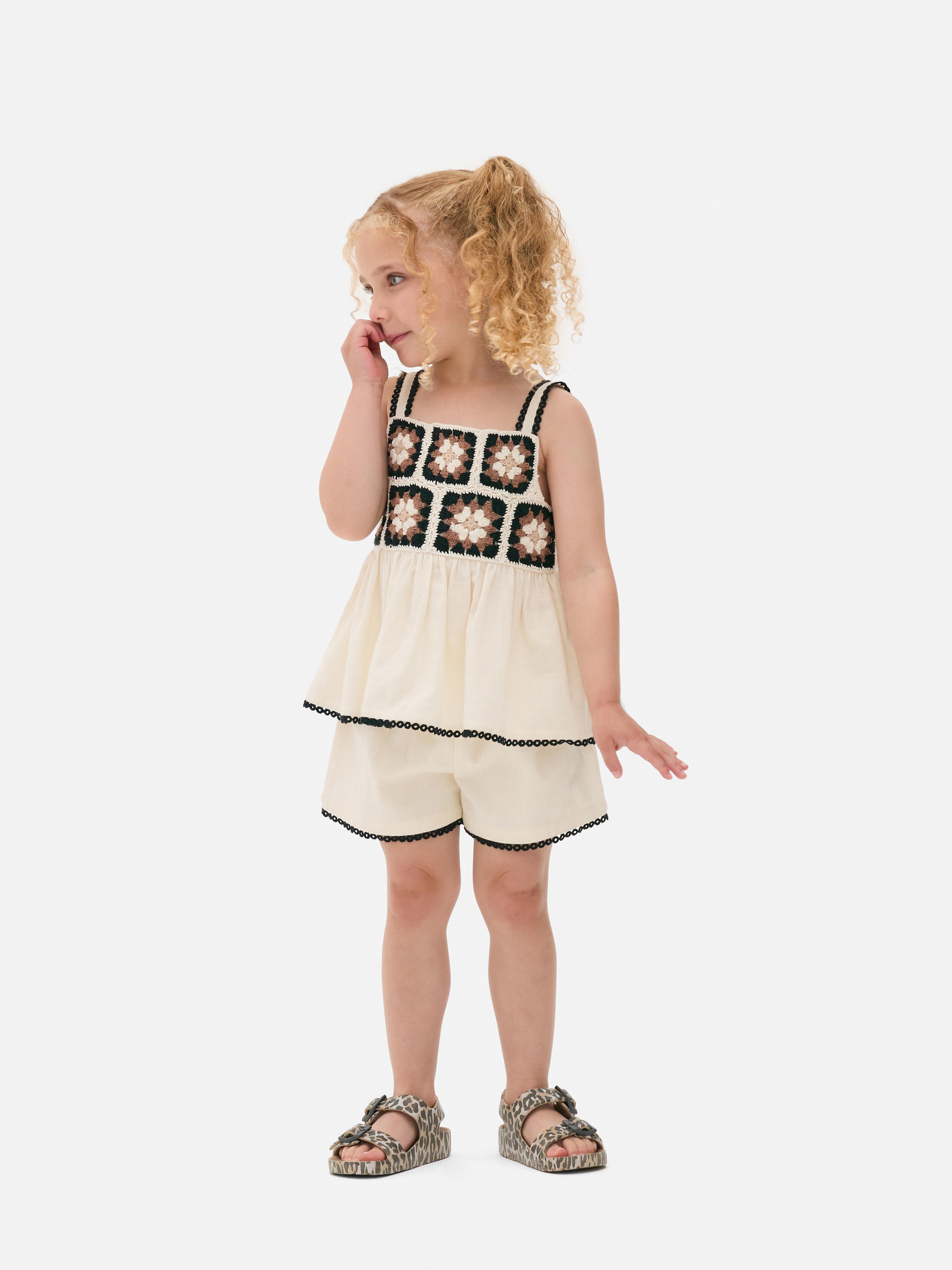 Crochet Top & Shorts Set