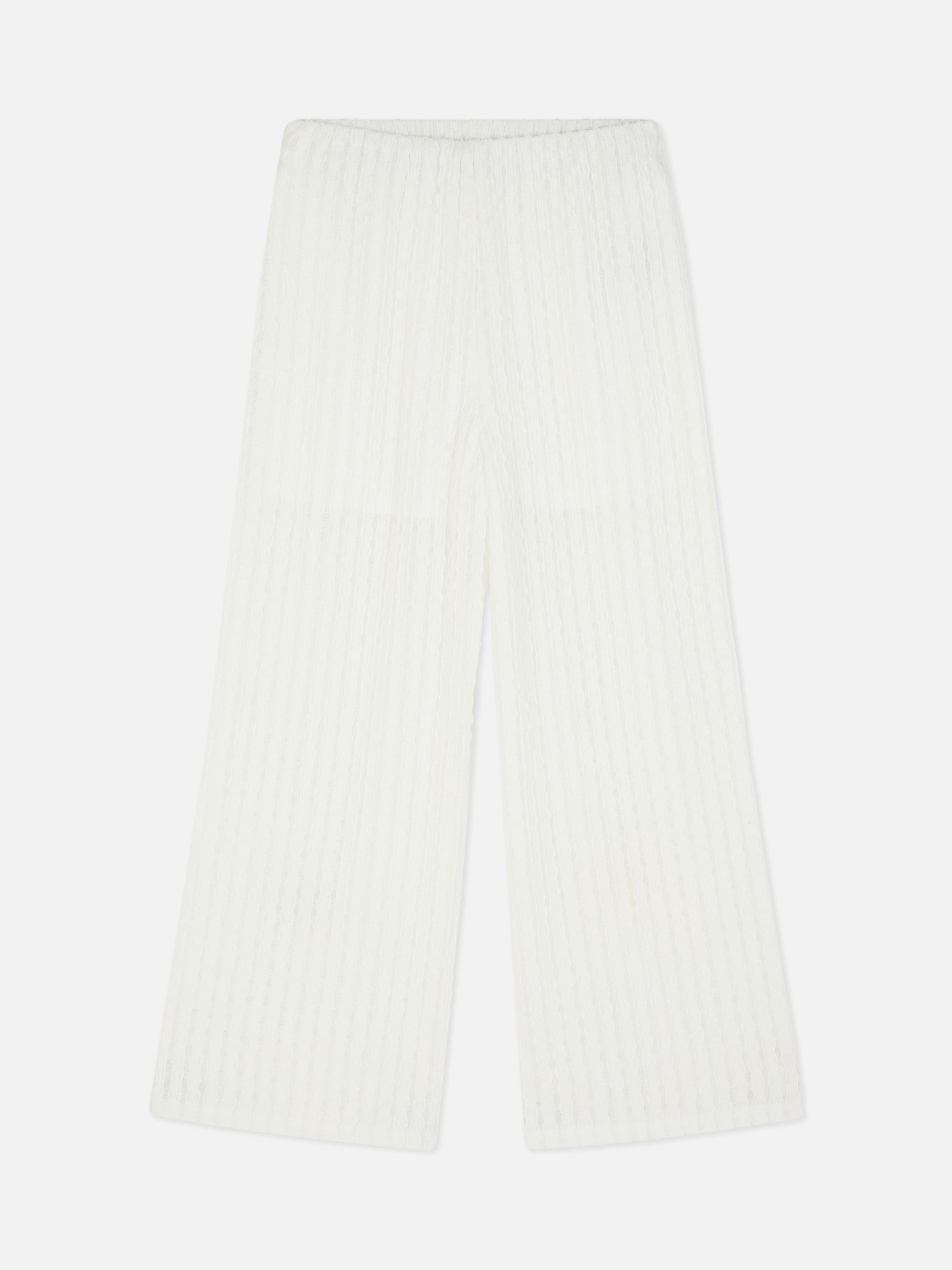 Gerimpelde broek met wijde pijpen