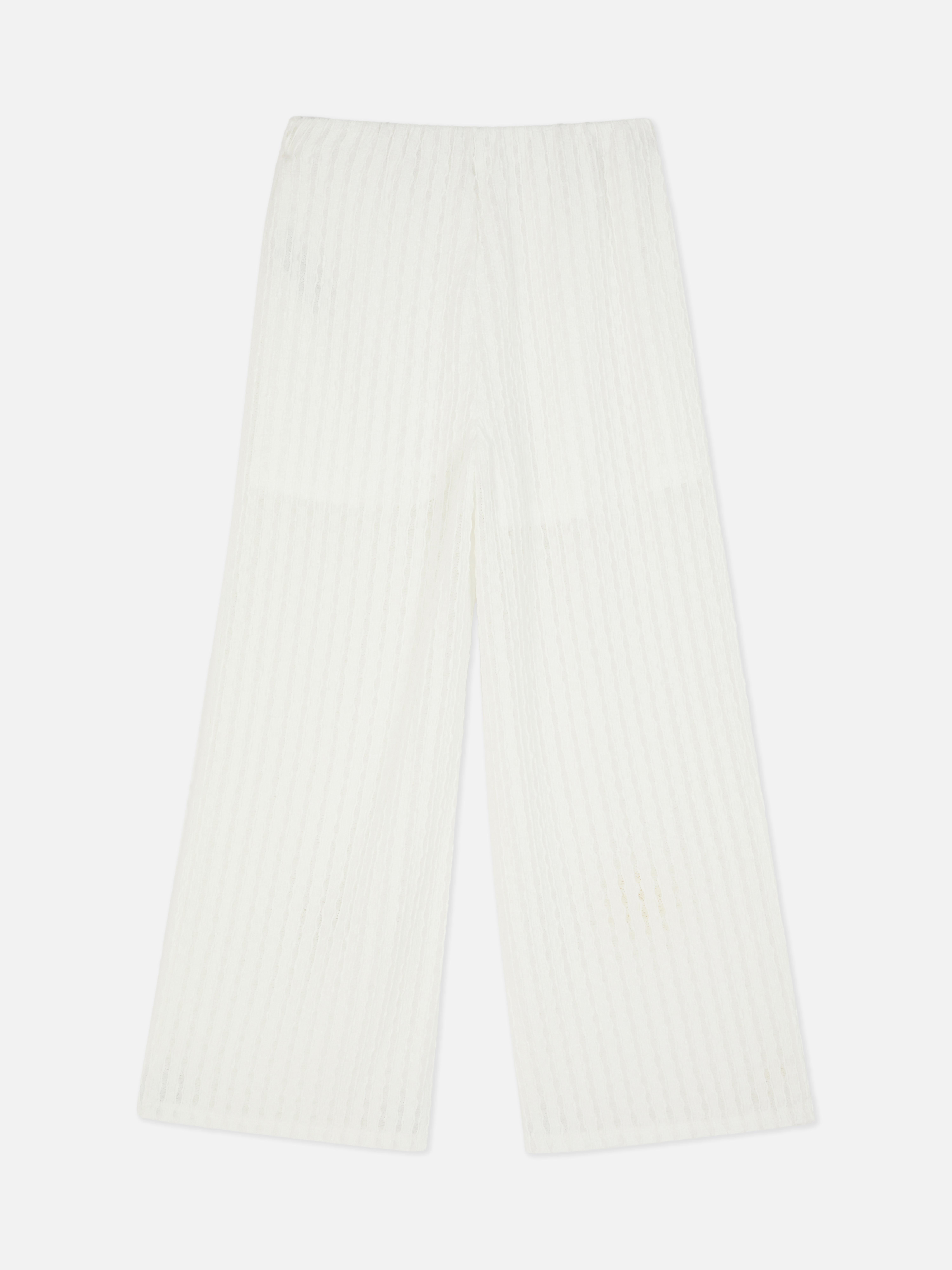 Gerimpelde broek met wijde pijpen
