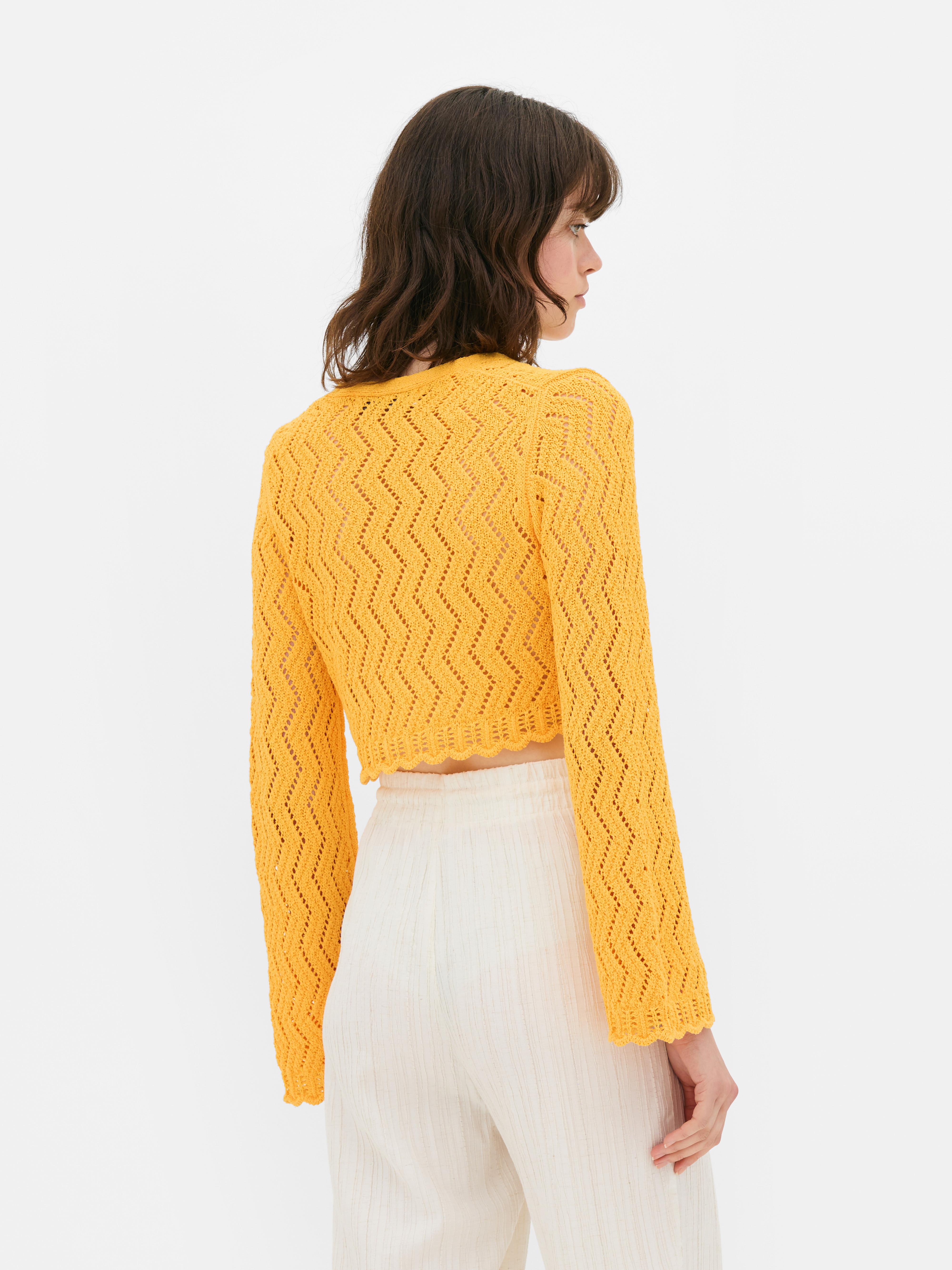 Kort vest met zigzagmotief