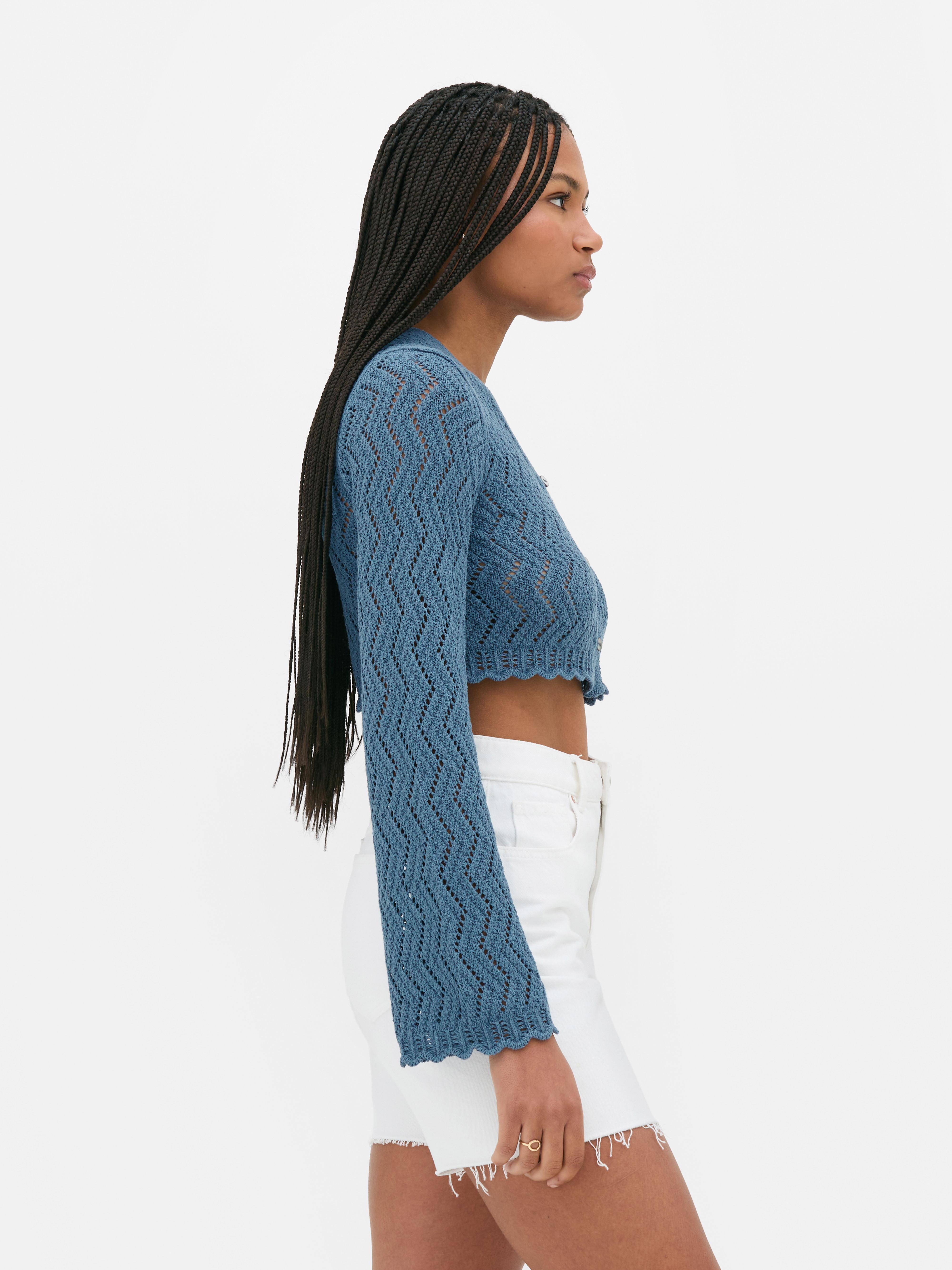 Kort vest met zigzagmotief