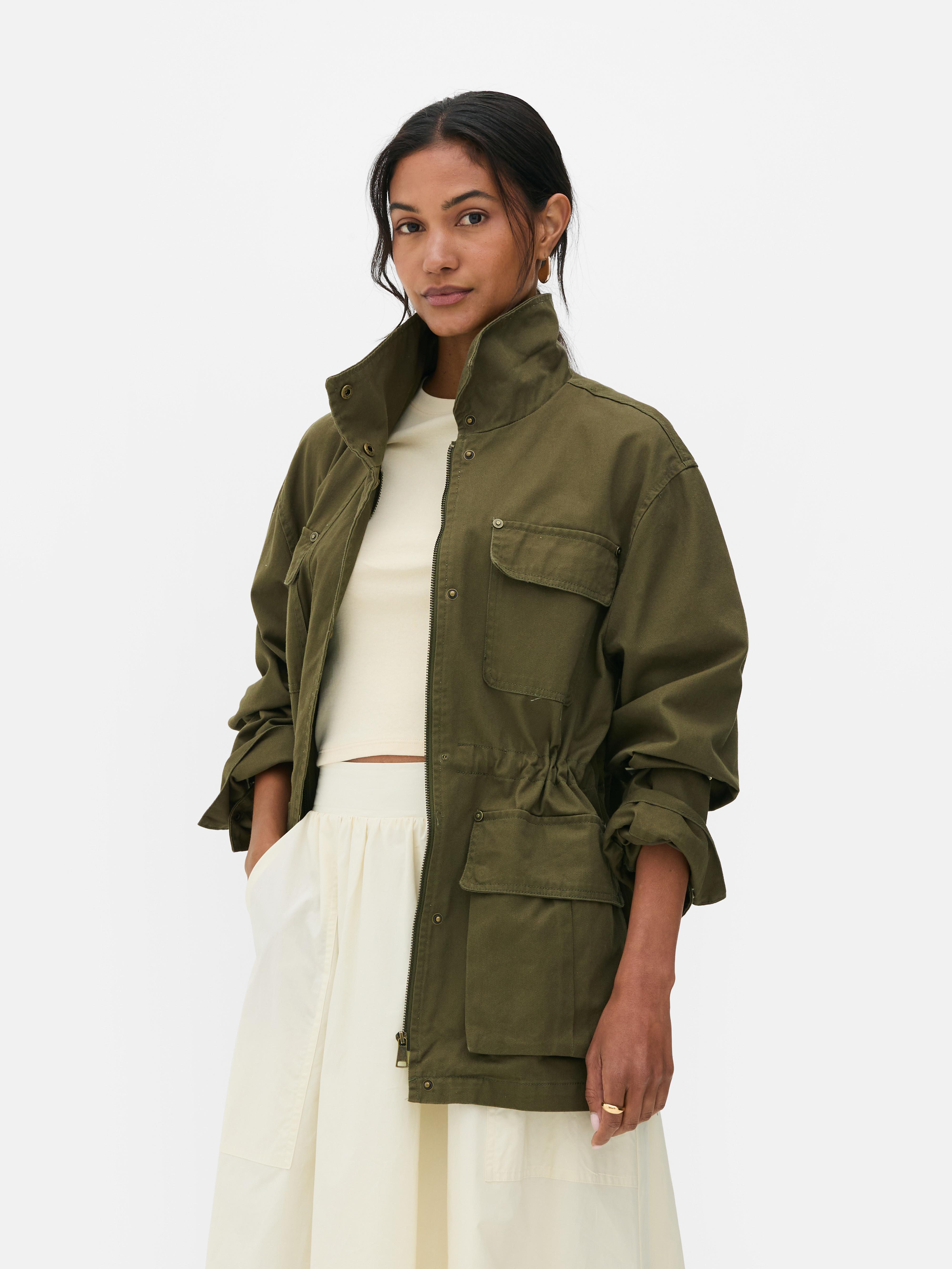 Women's Olive Cinch Utility Jacket | Primark