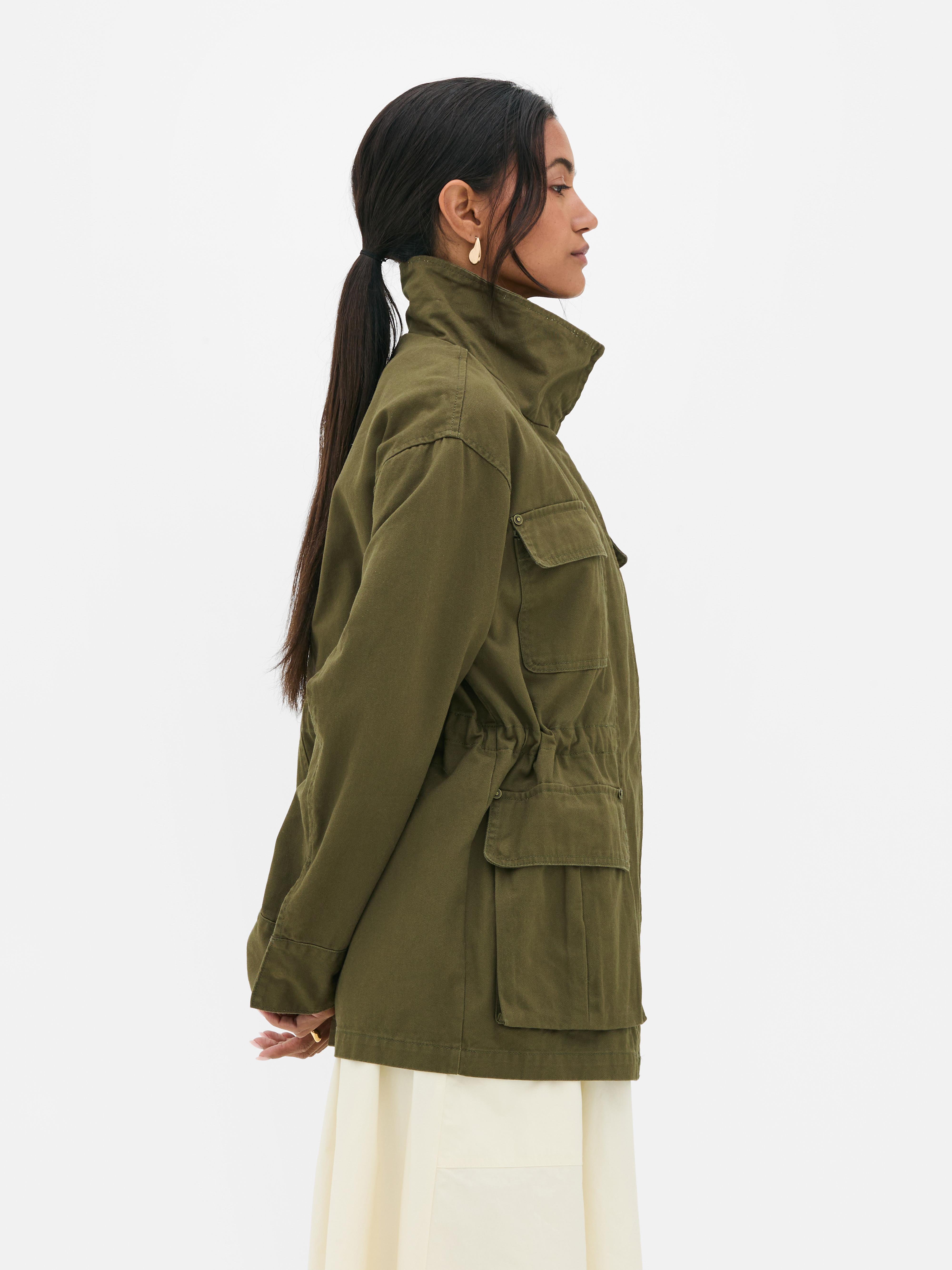 Women's Olive Cinch Utility Jacket | Primark