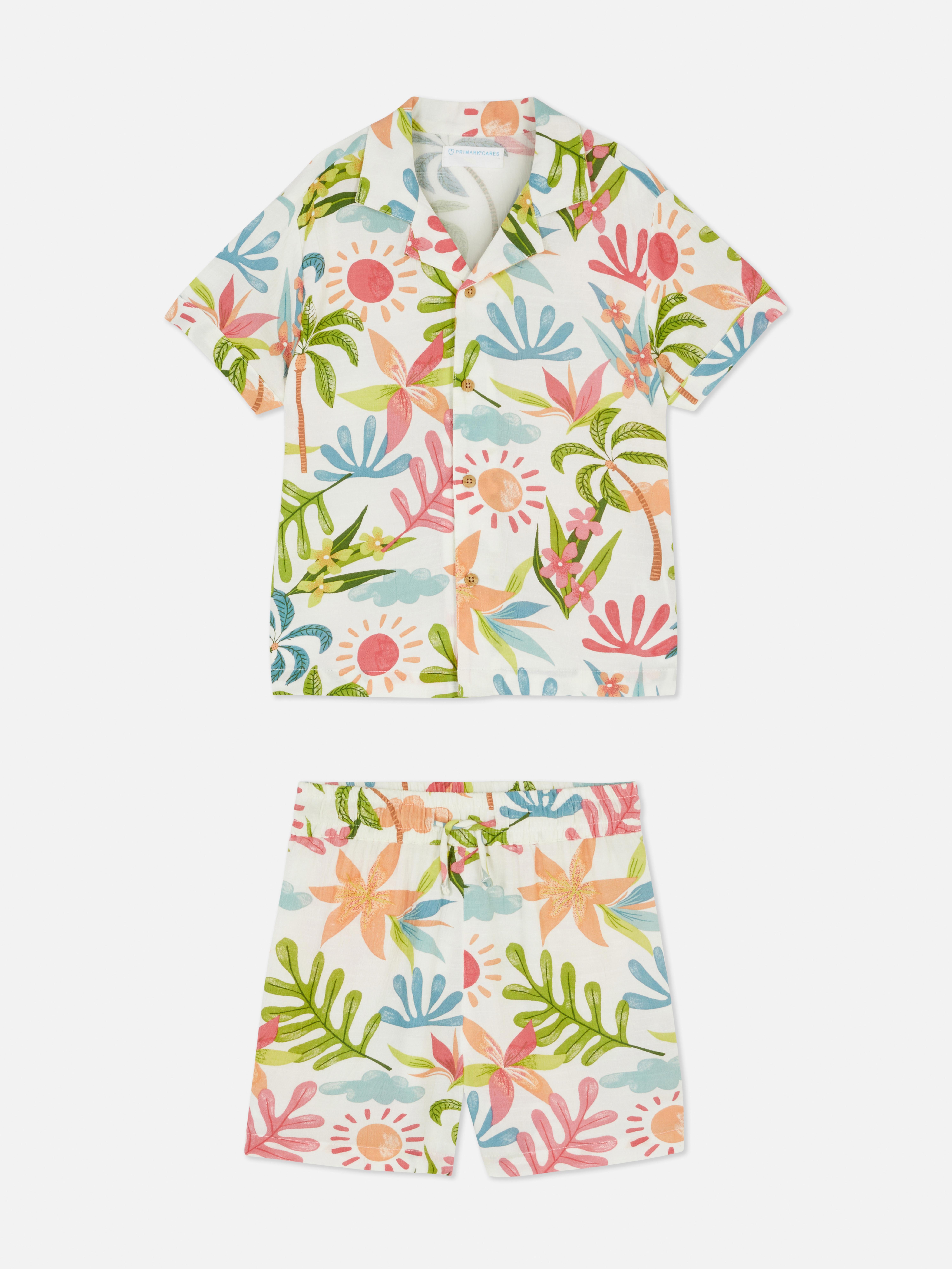 Stacey Solomon Floral Shirt and Shorts Set