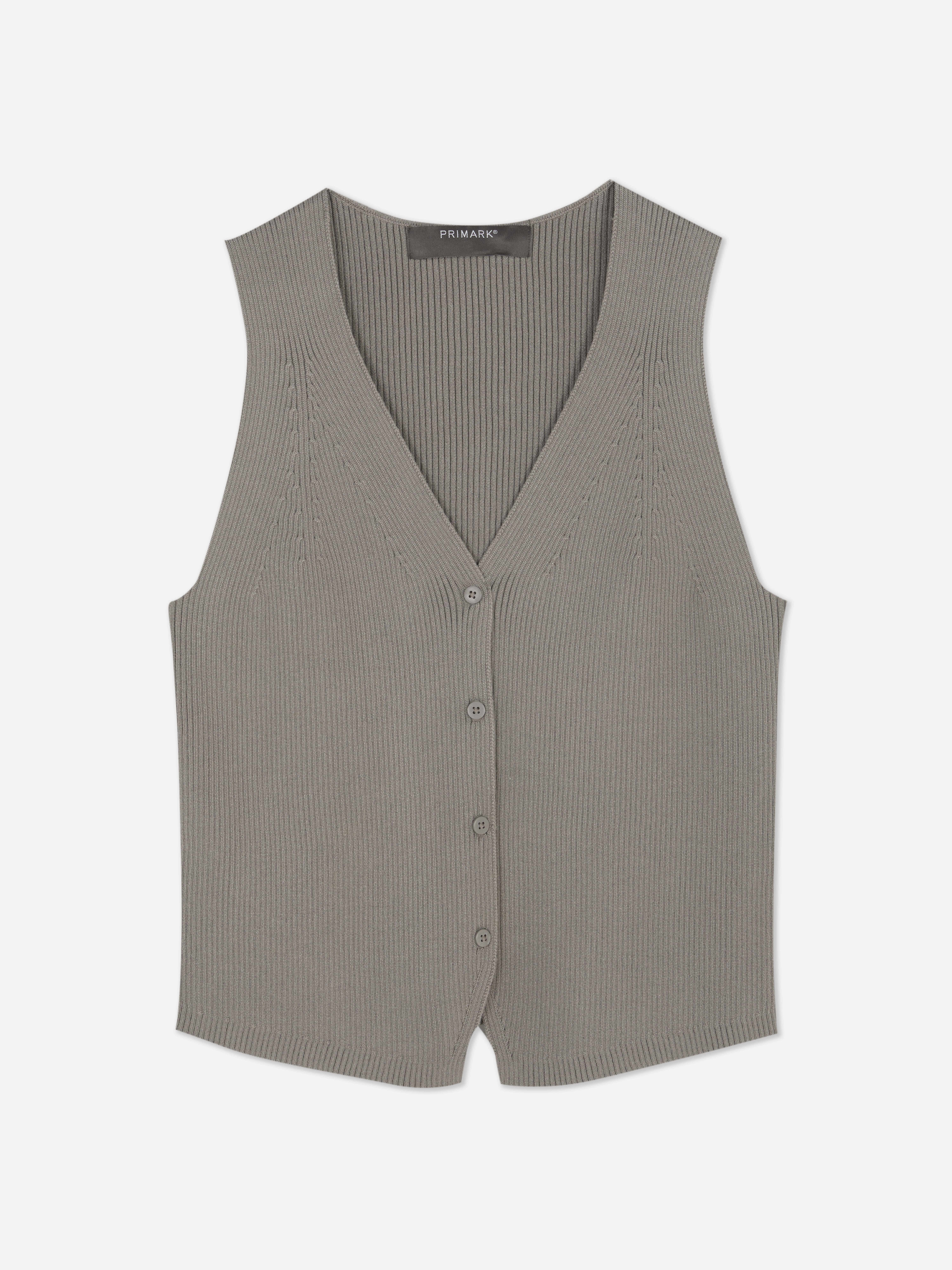 Knit Button Waistcoat