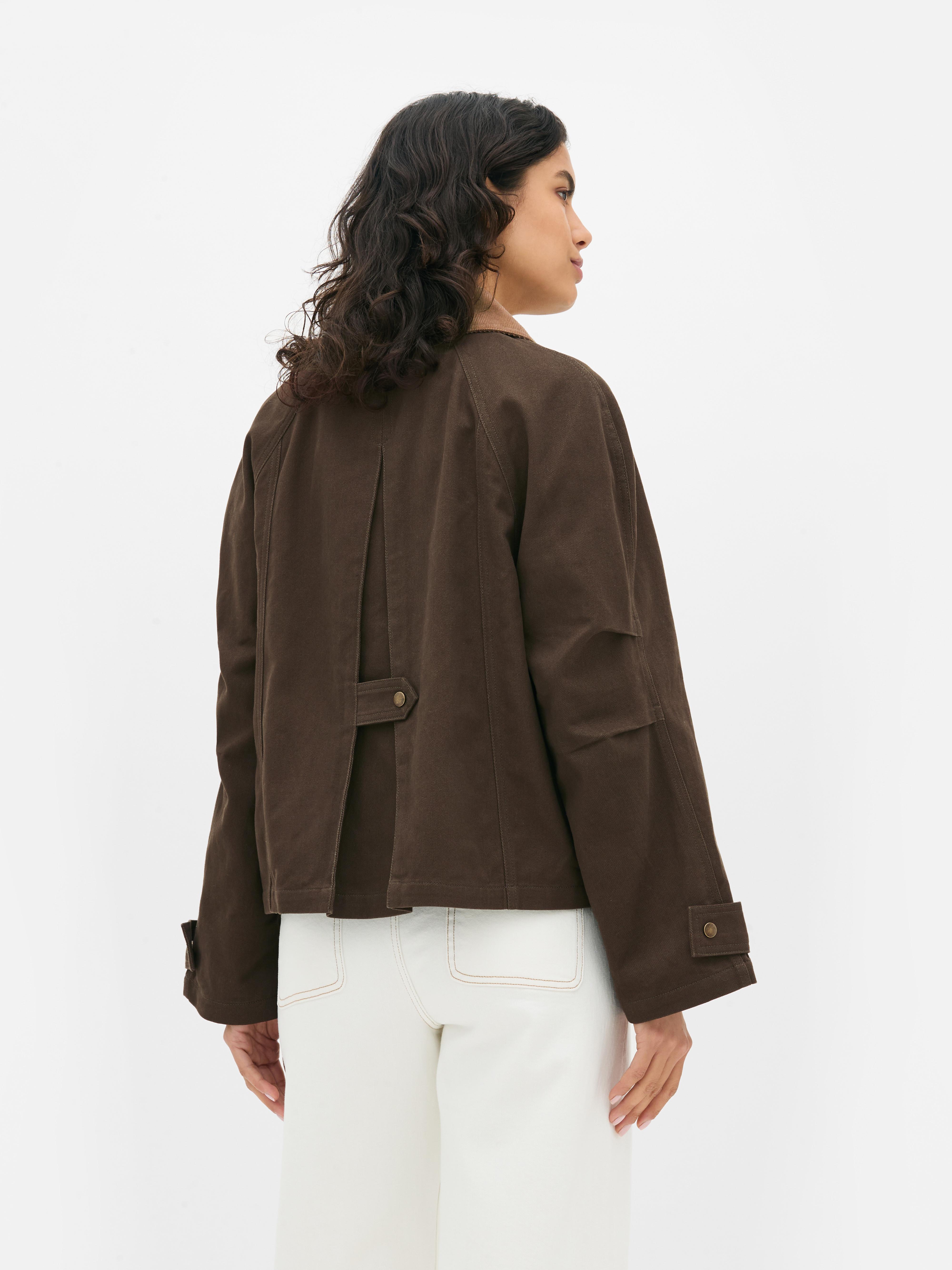 Barn-Jacke mit Trapezschnitt