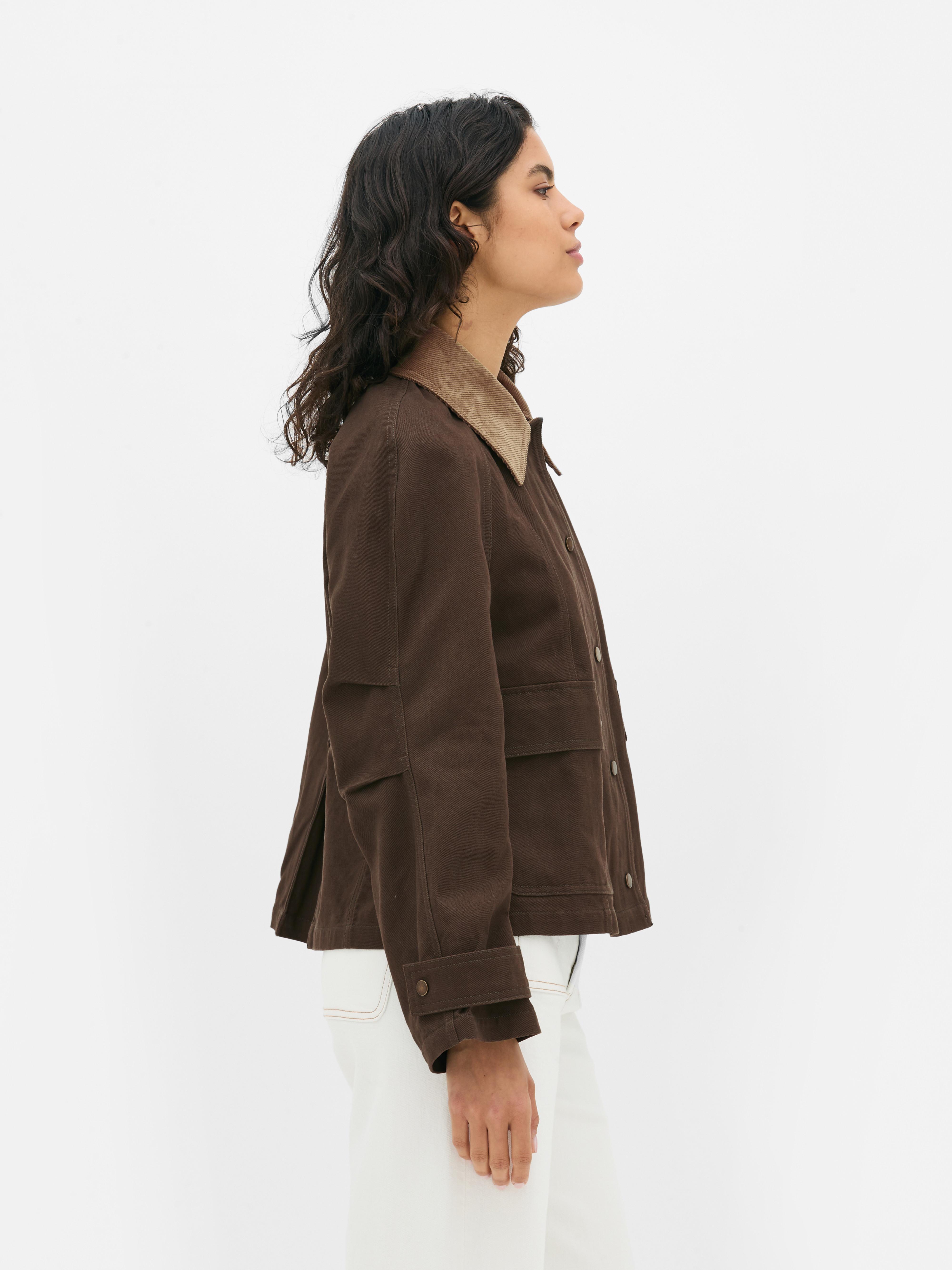 Barn-Jacke mit Trapezschnitt