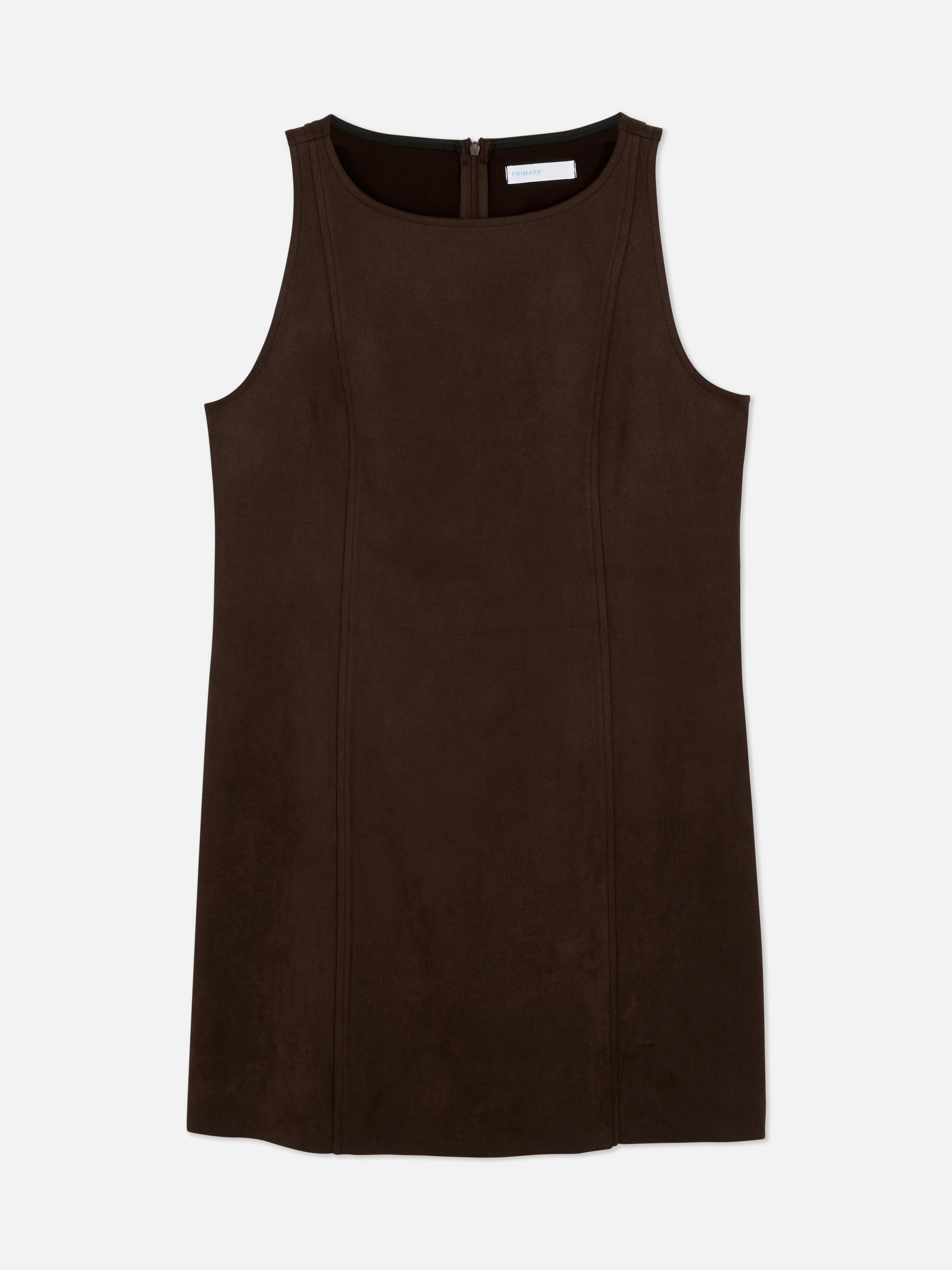 Vestido macacão imitação camurça