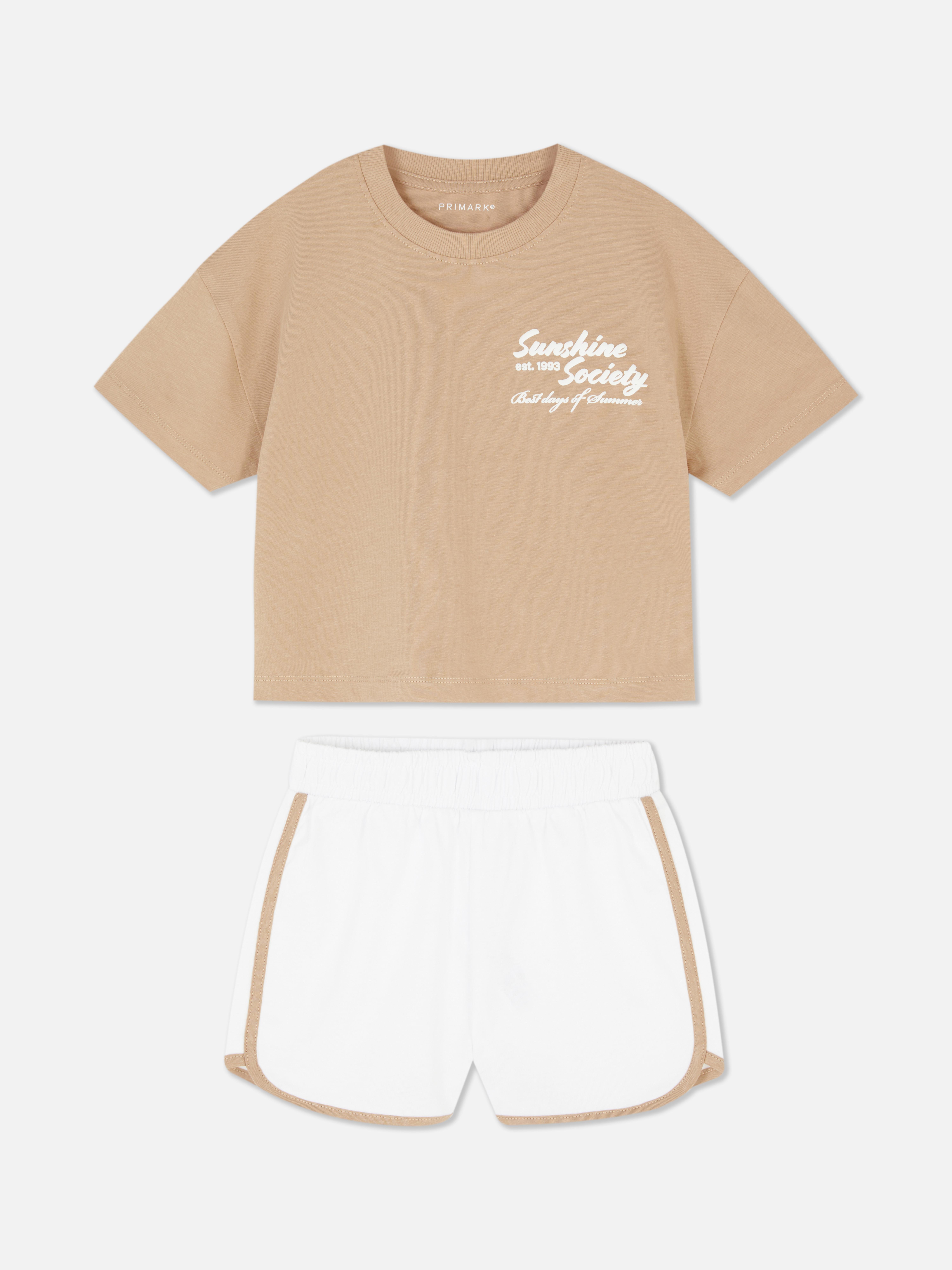 Boxy T-Shirt and Runner Shorts Set