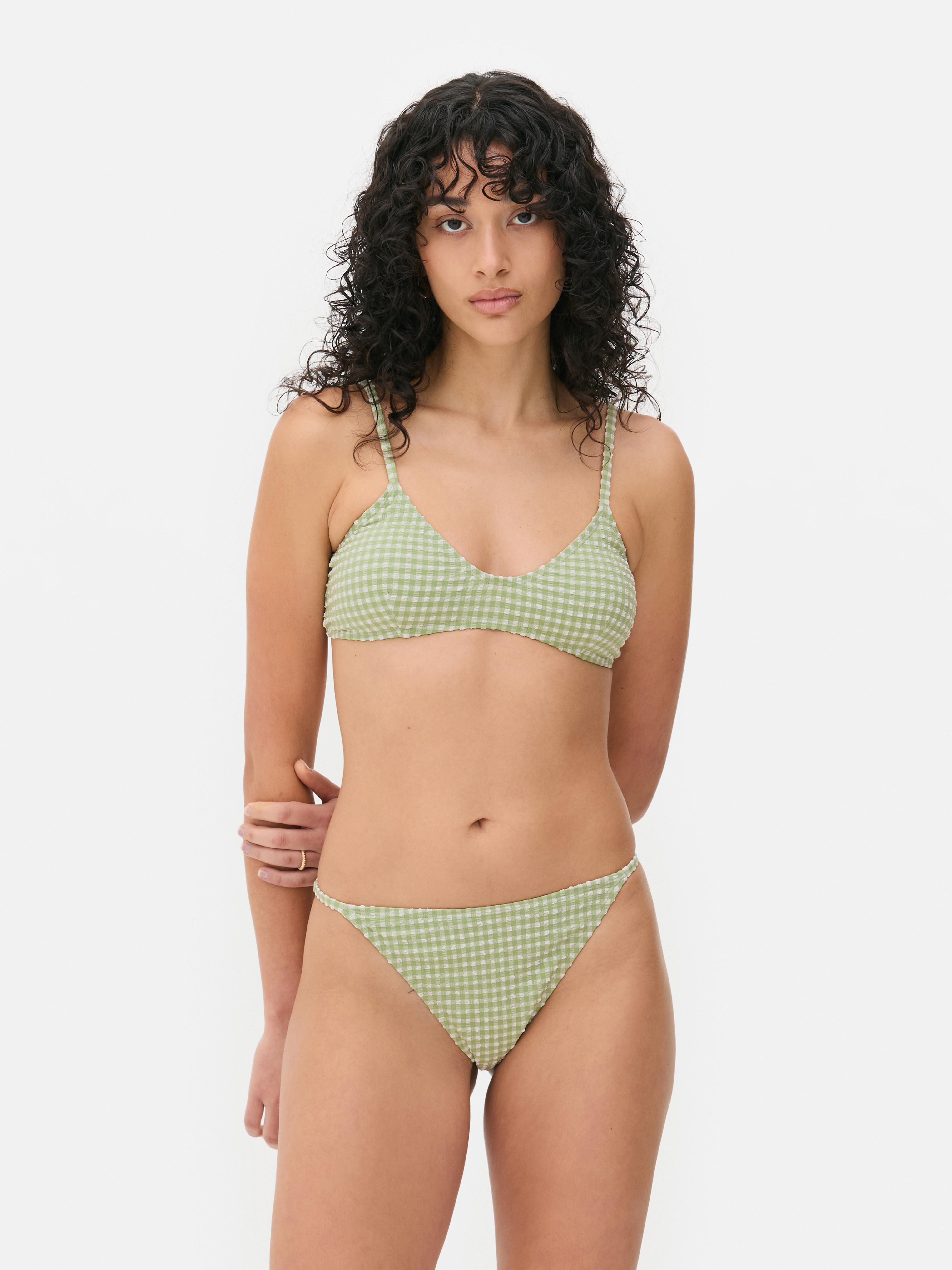 Gingham Bralette Bikini Top