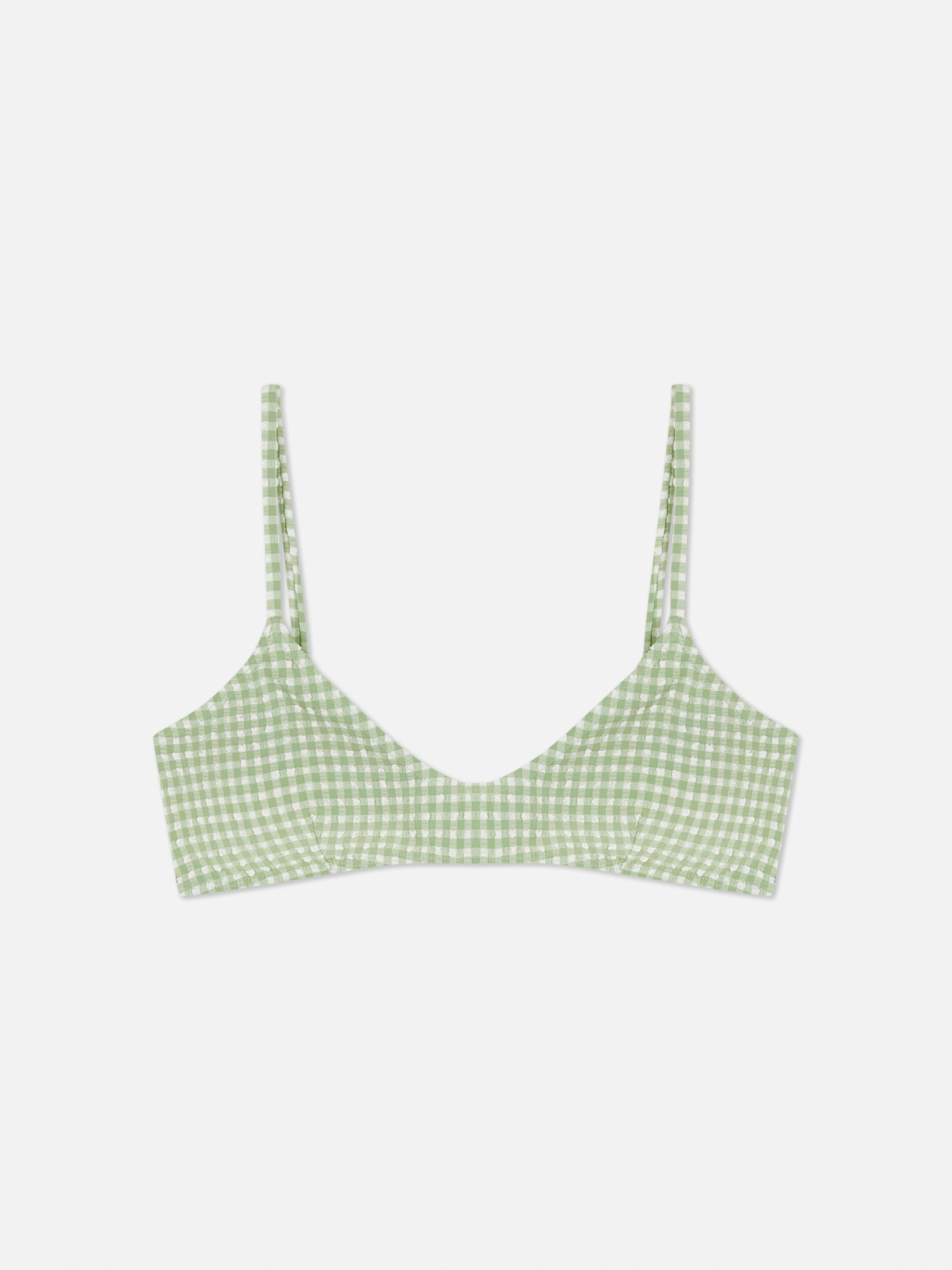 Gingham Bralette Bikini Top