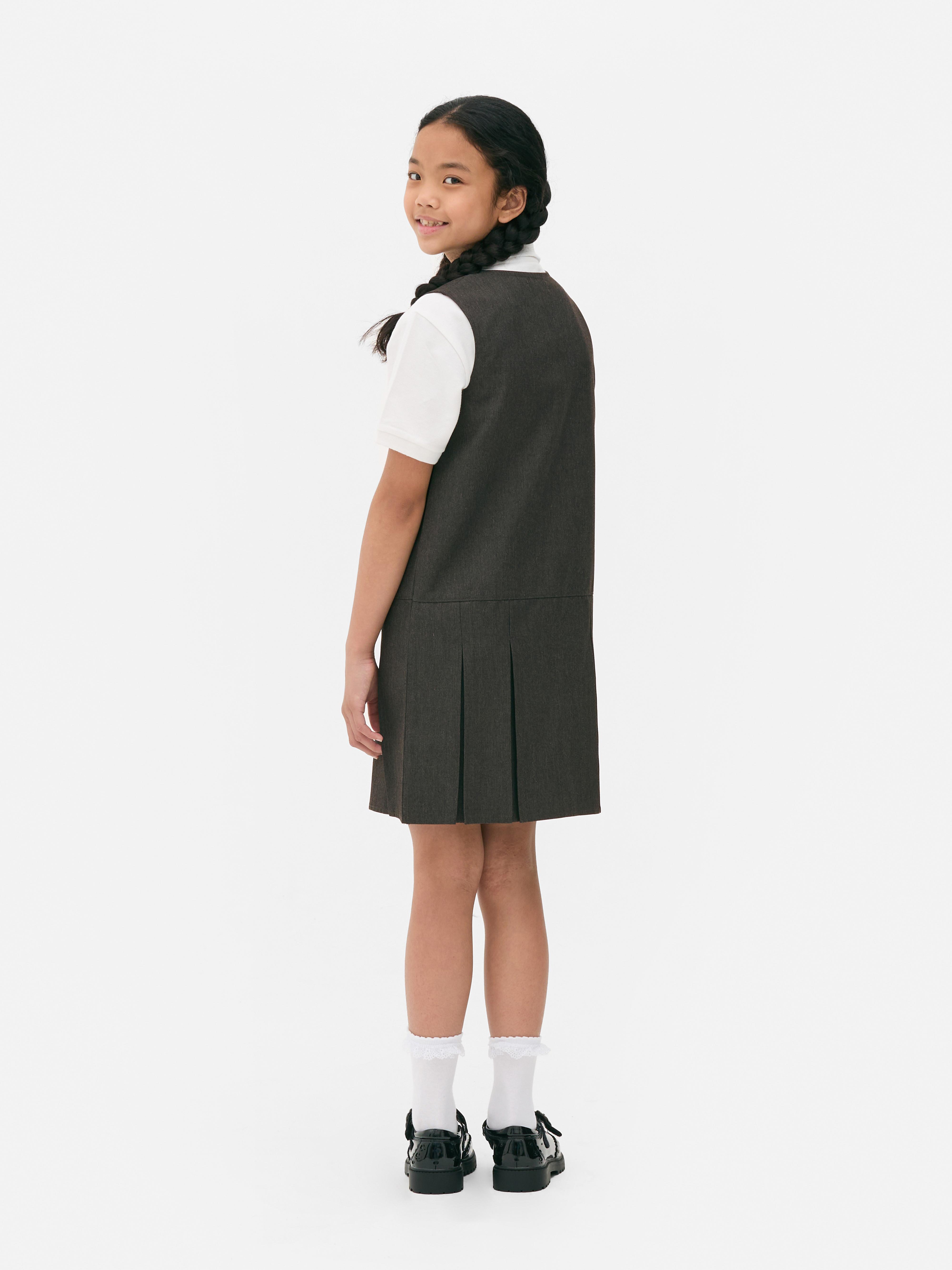 7-15yrs | 2pk Pleated School Pinafore Dresses