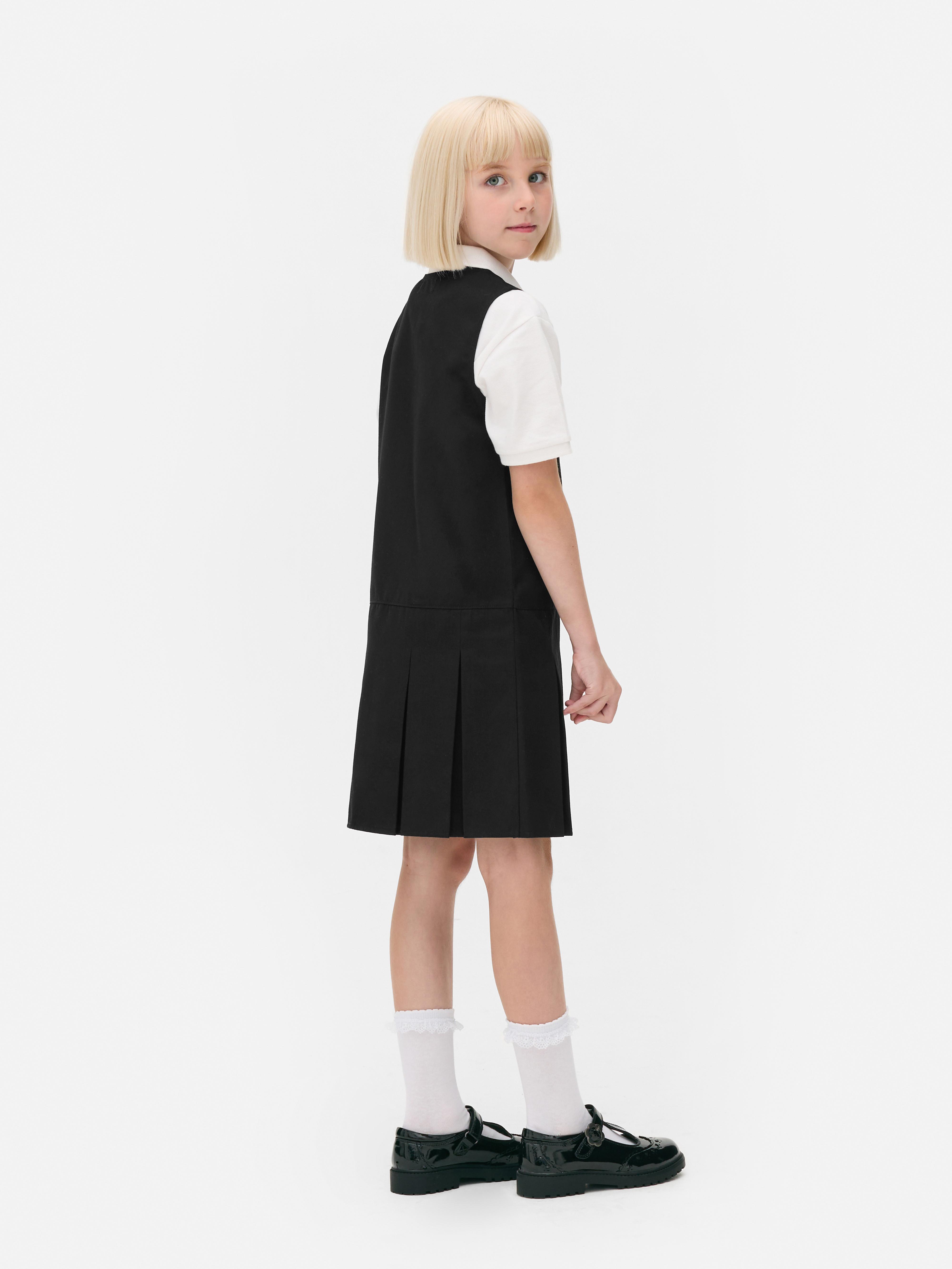 7-15yrs | 2pk Pleated School Pinafore Dresses