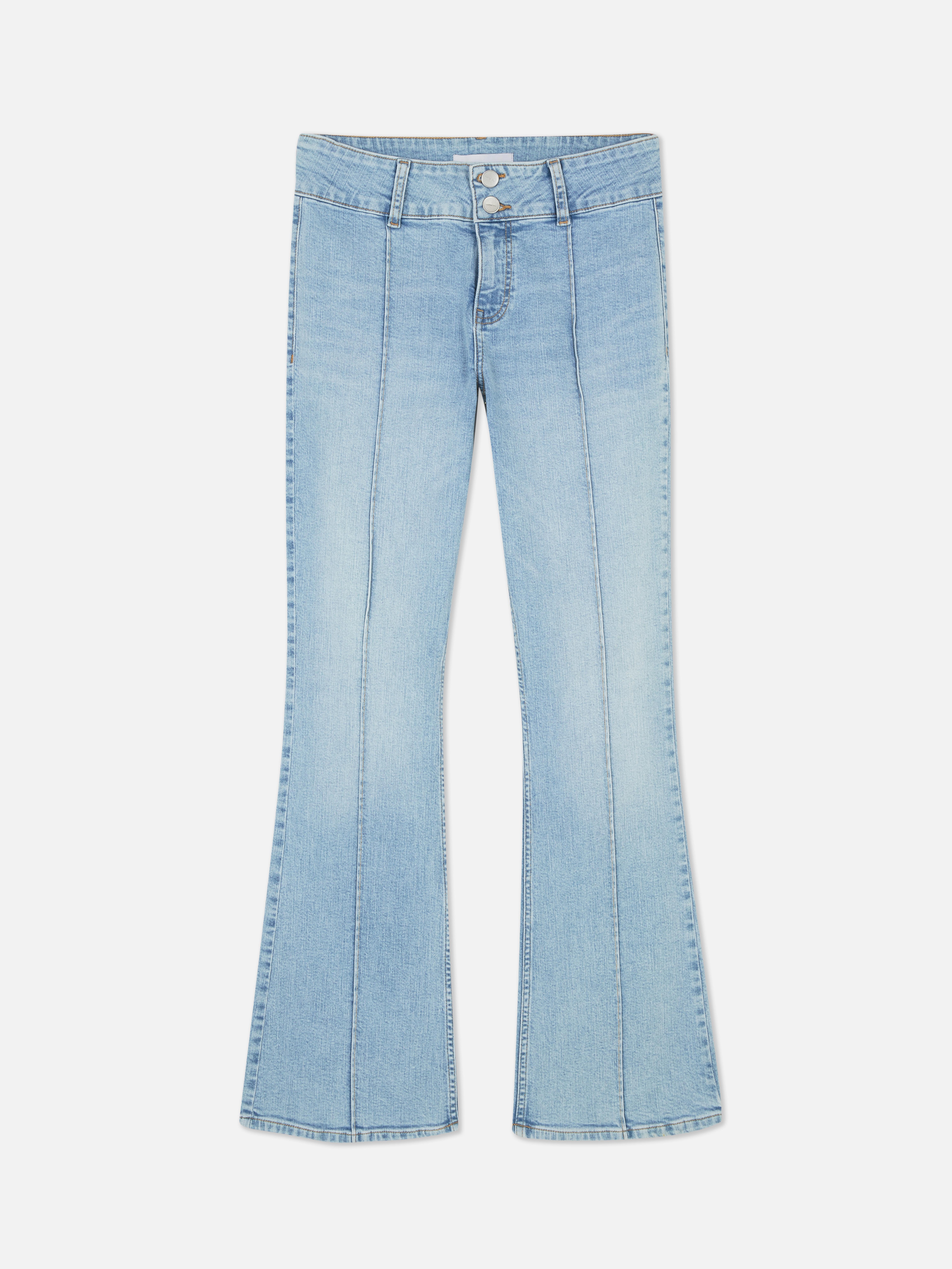 Flared Pintuck Jeans