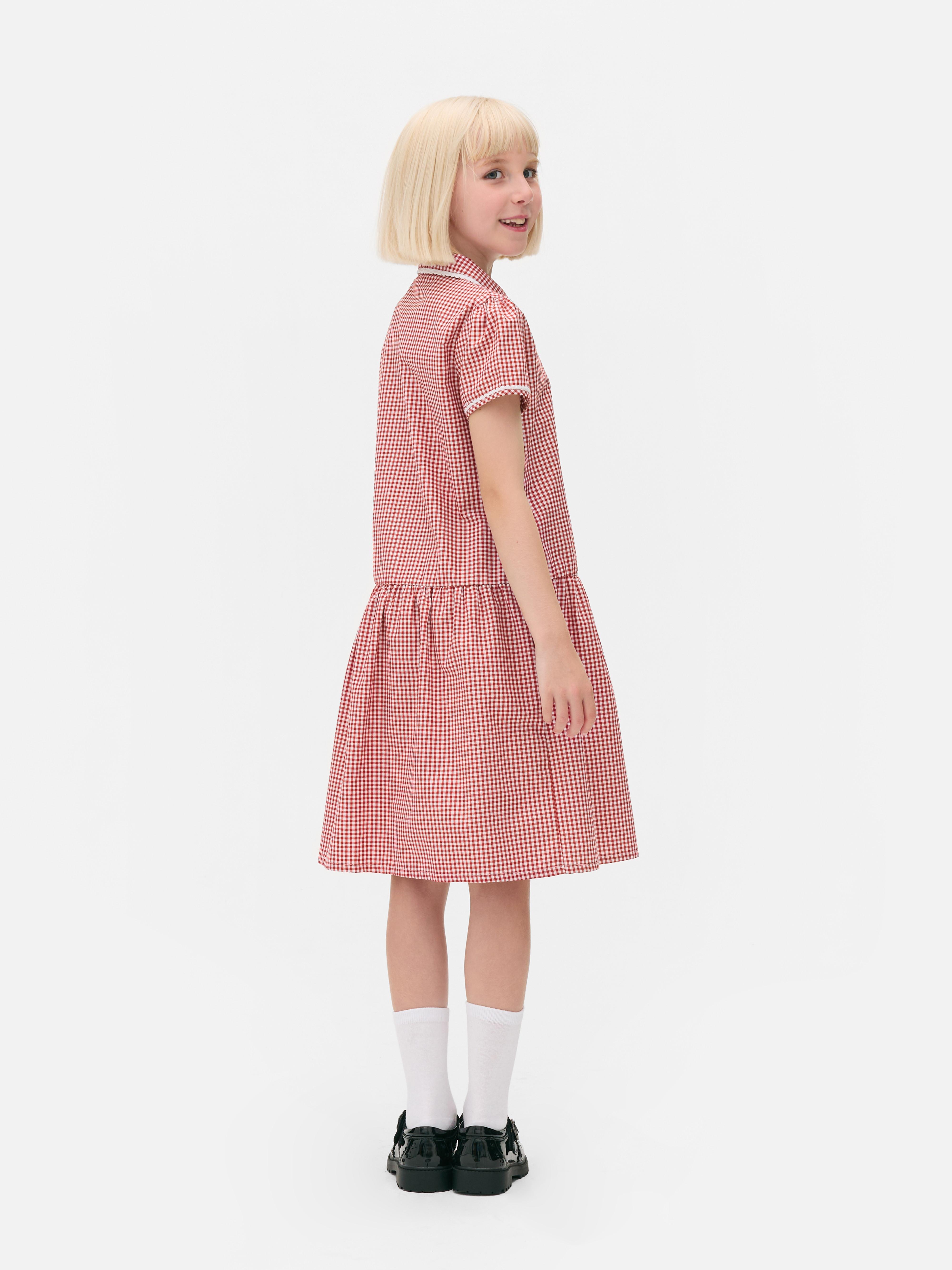 7-15yrs | Gingham Check School Dress