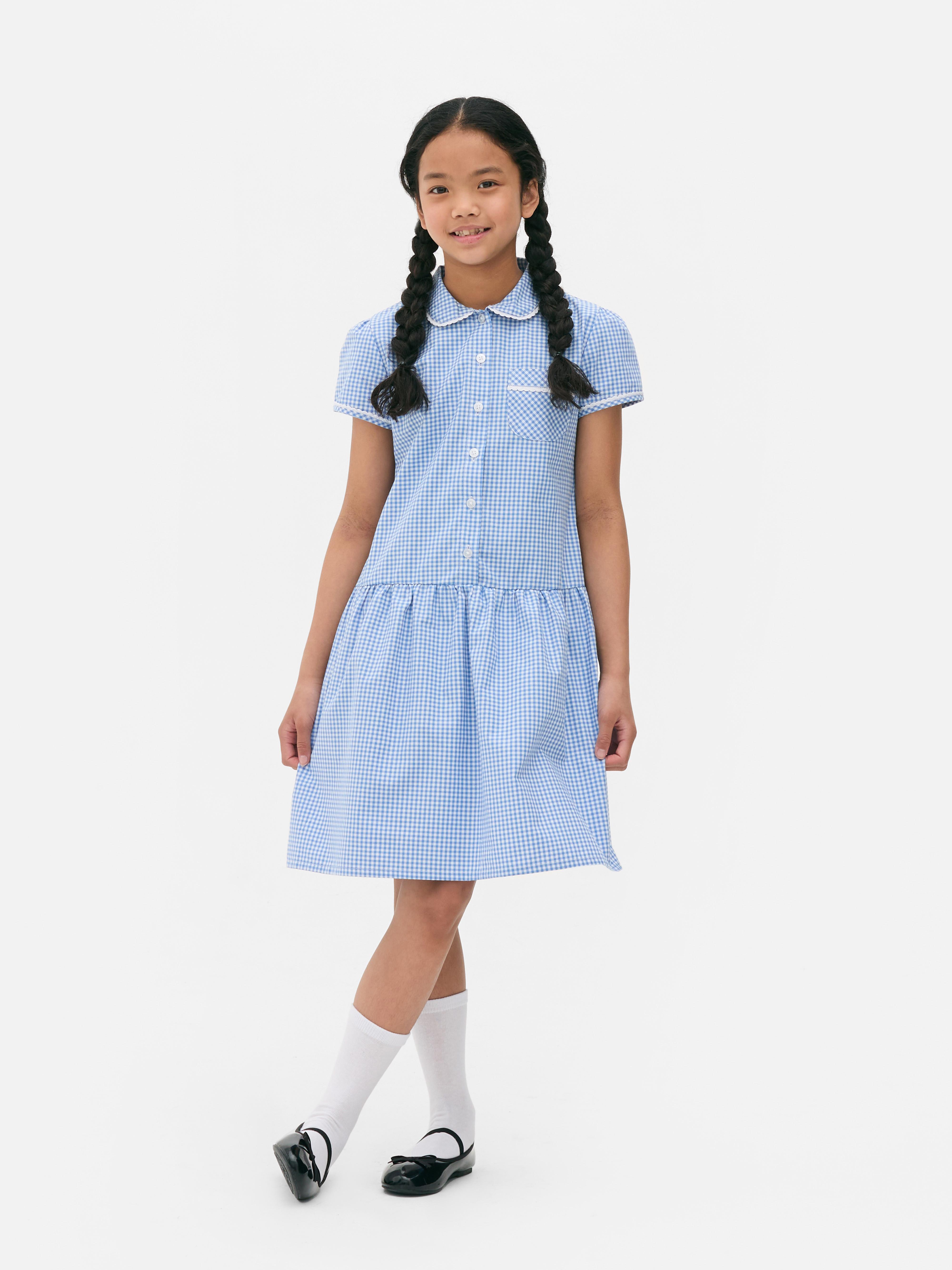 7-15yrs | Gingham Check School Dress