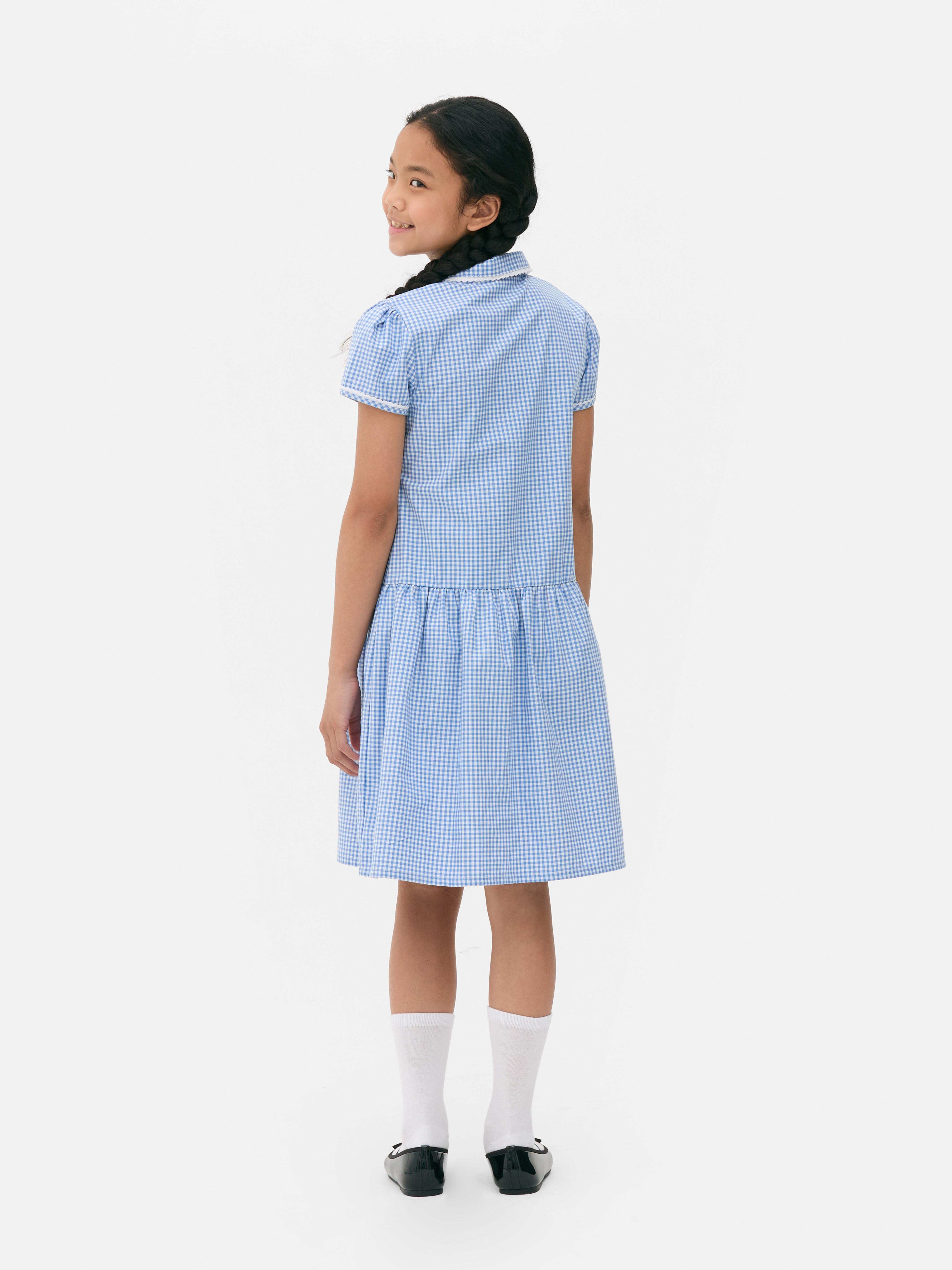 7-15yrs | Gingham Check School Dress
