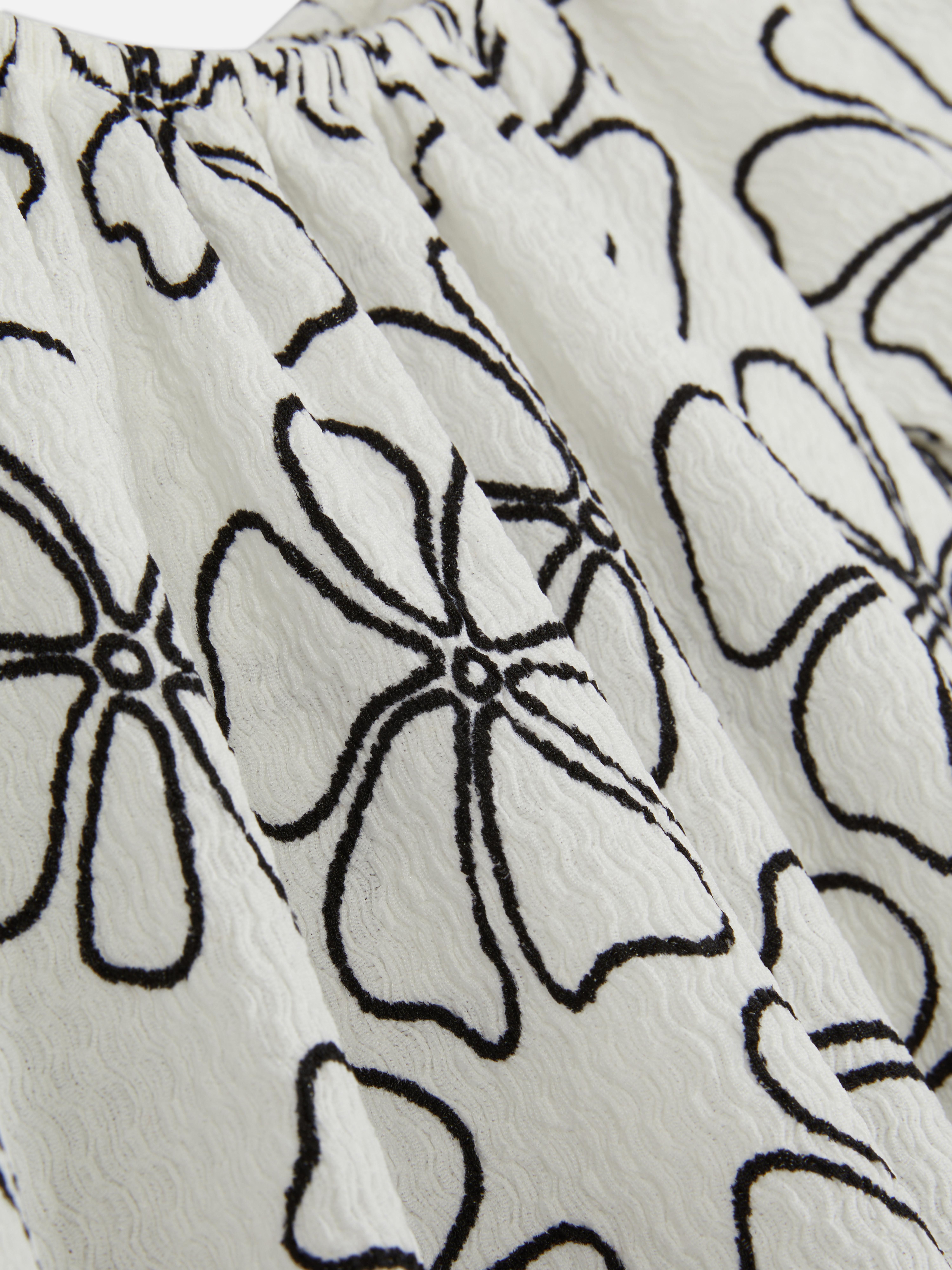 1,5 - 8 ani | Rochie florală cu mâneci bufante