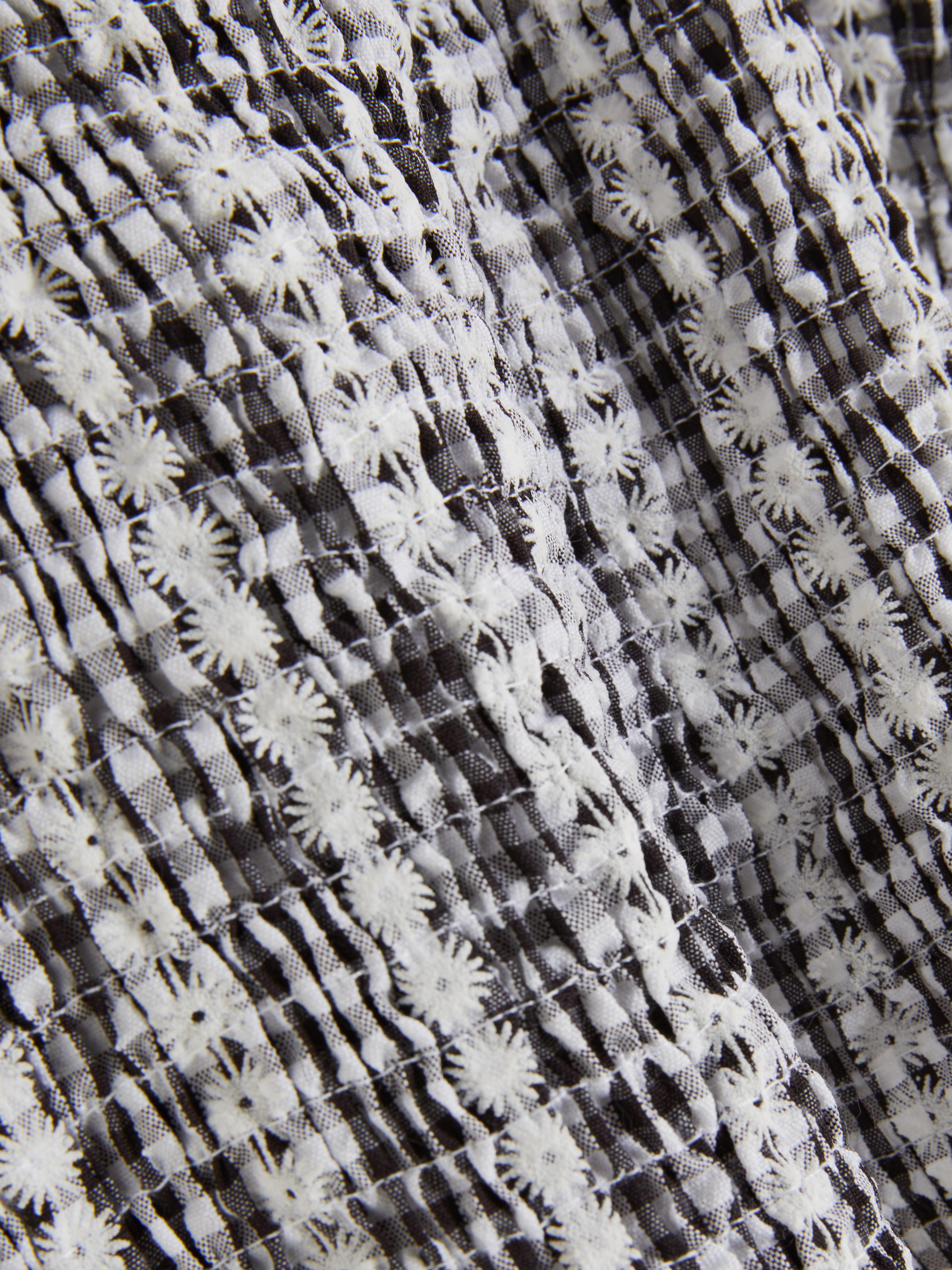 1,5-8 jr | Geruite blouse met pofmouwen