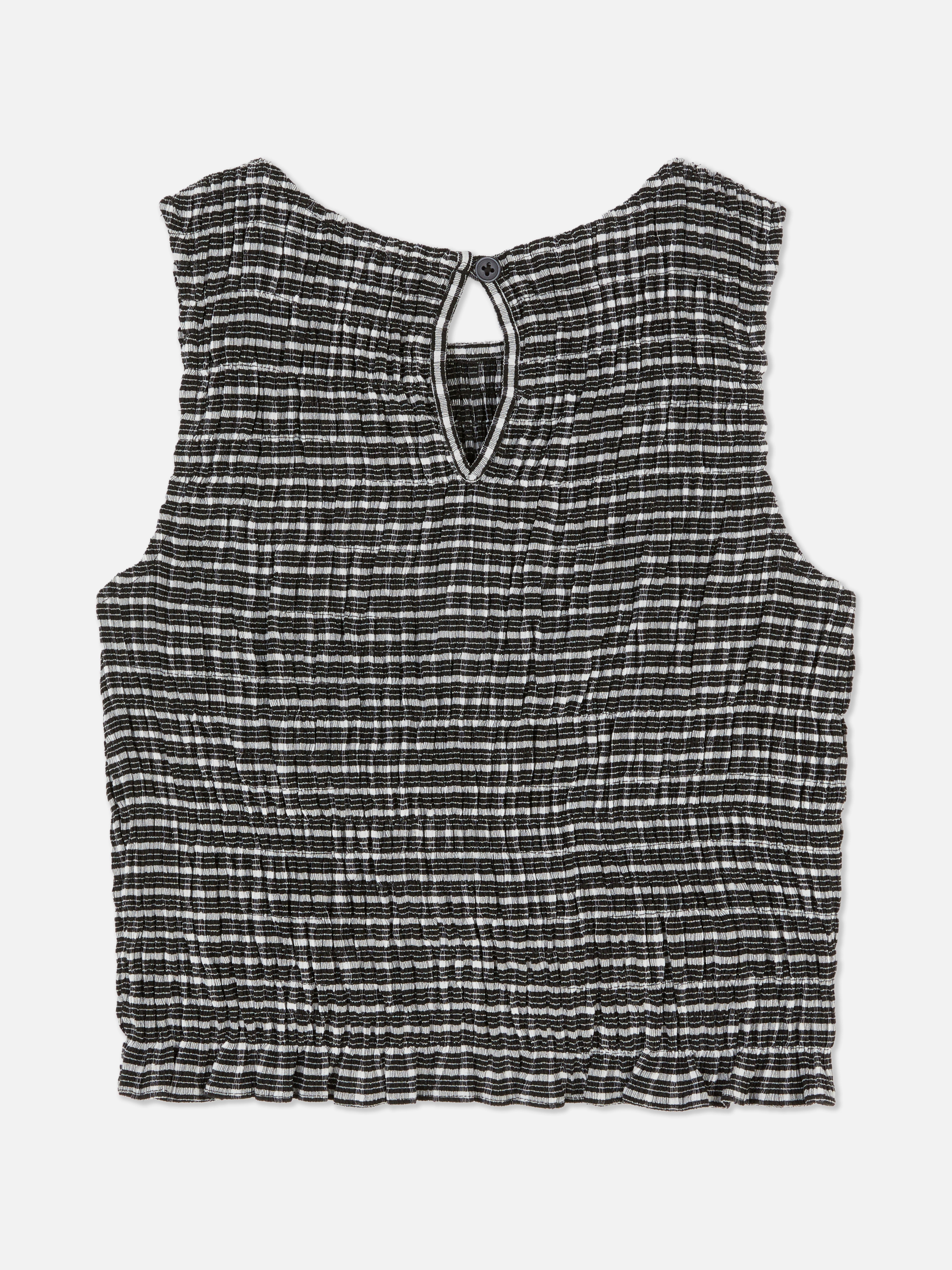 Strukturierte Bluse mit Streifen