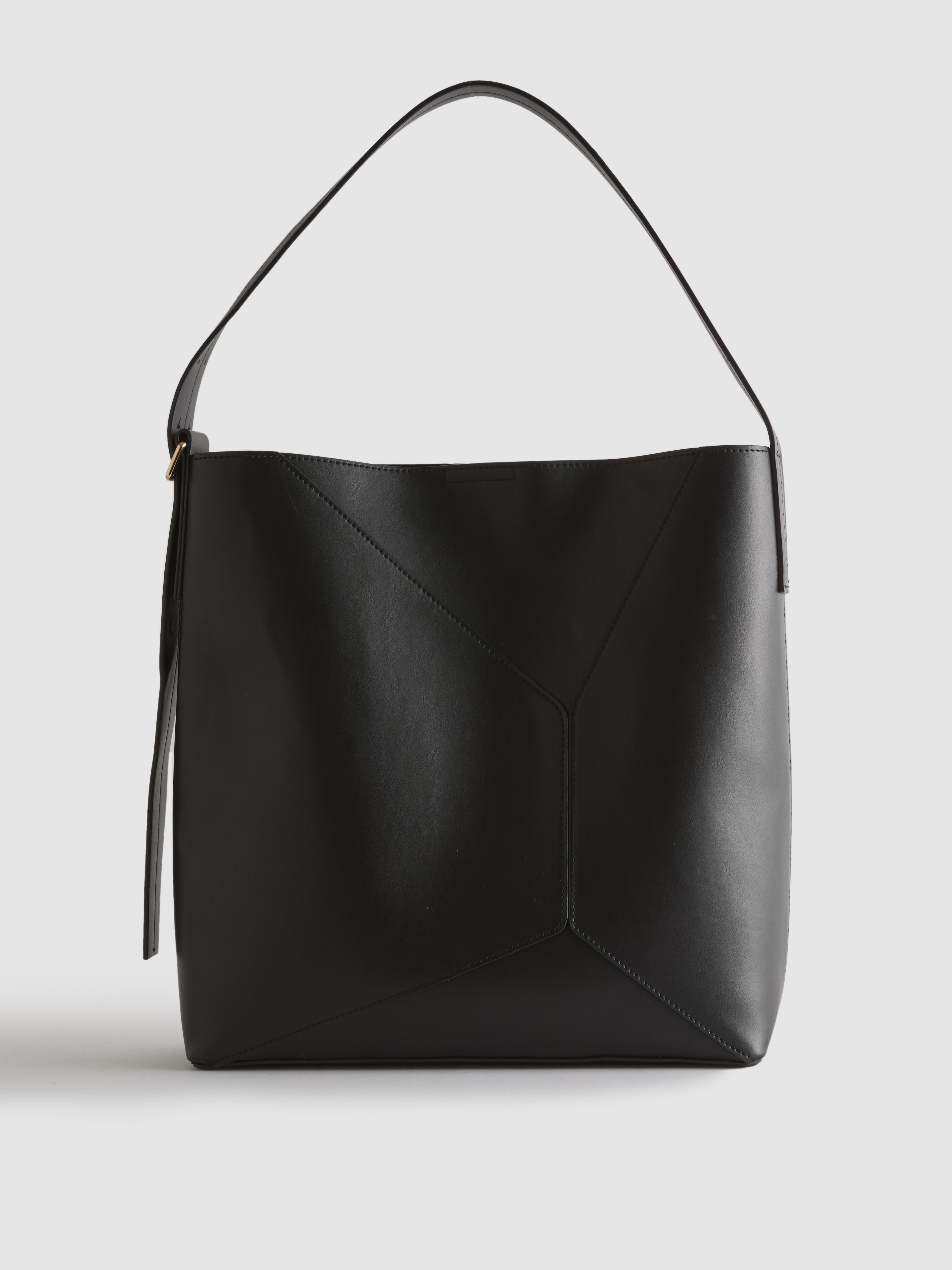 Tote bag a secchiello con fibbia