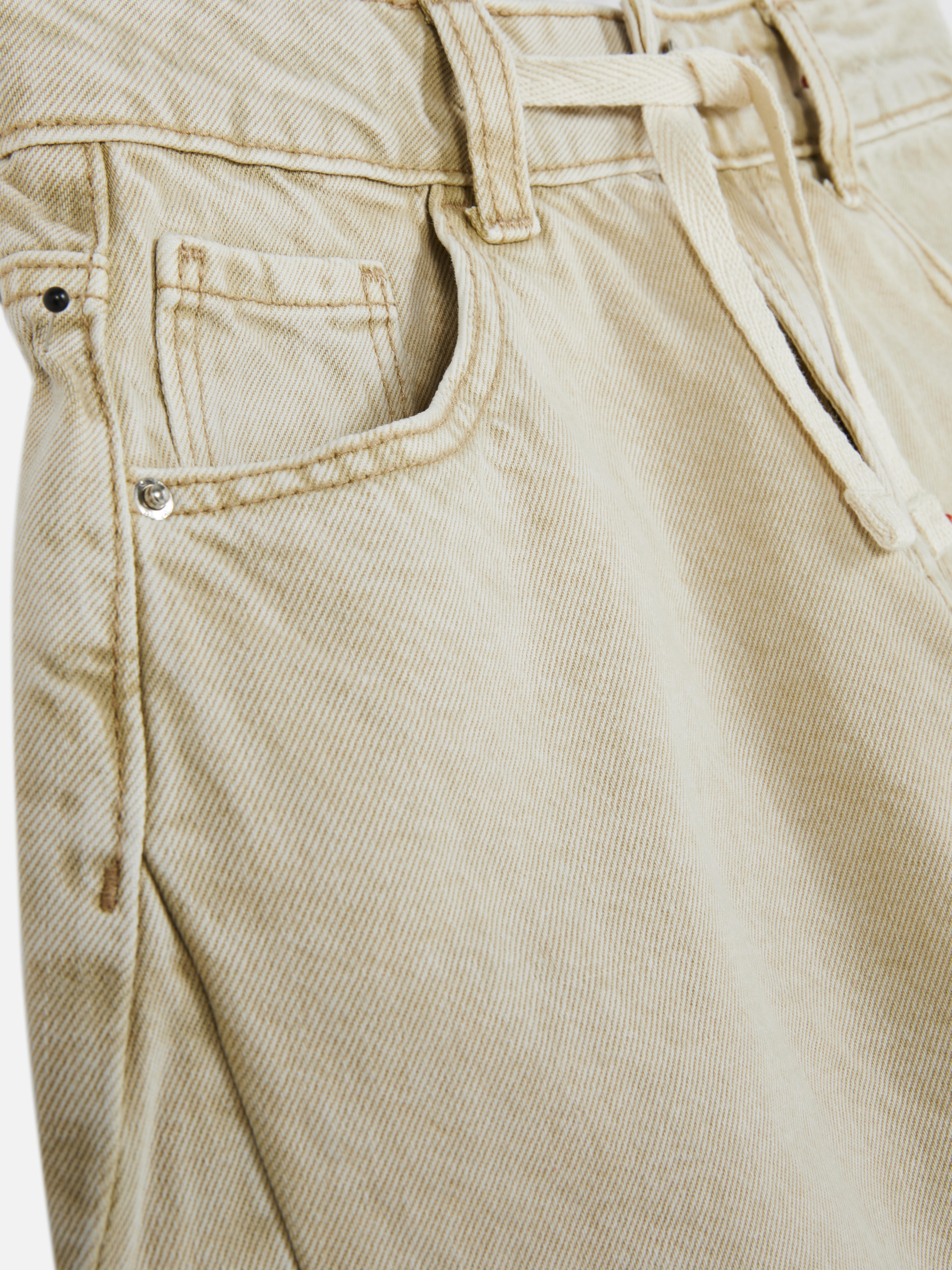 7-15yrs | Drawstring Barrel Leg Jeans