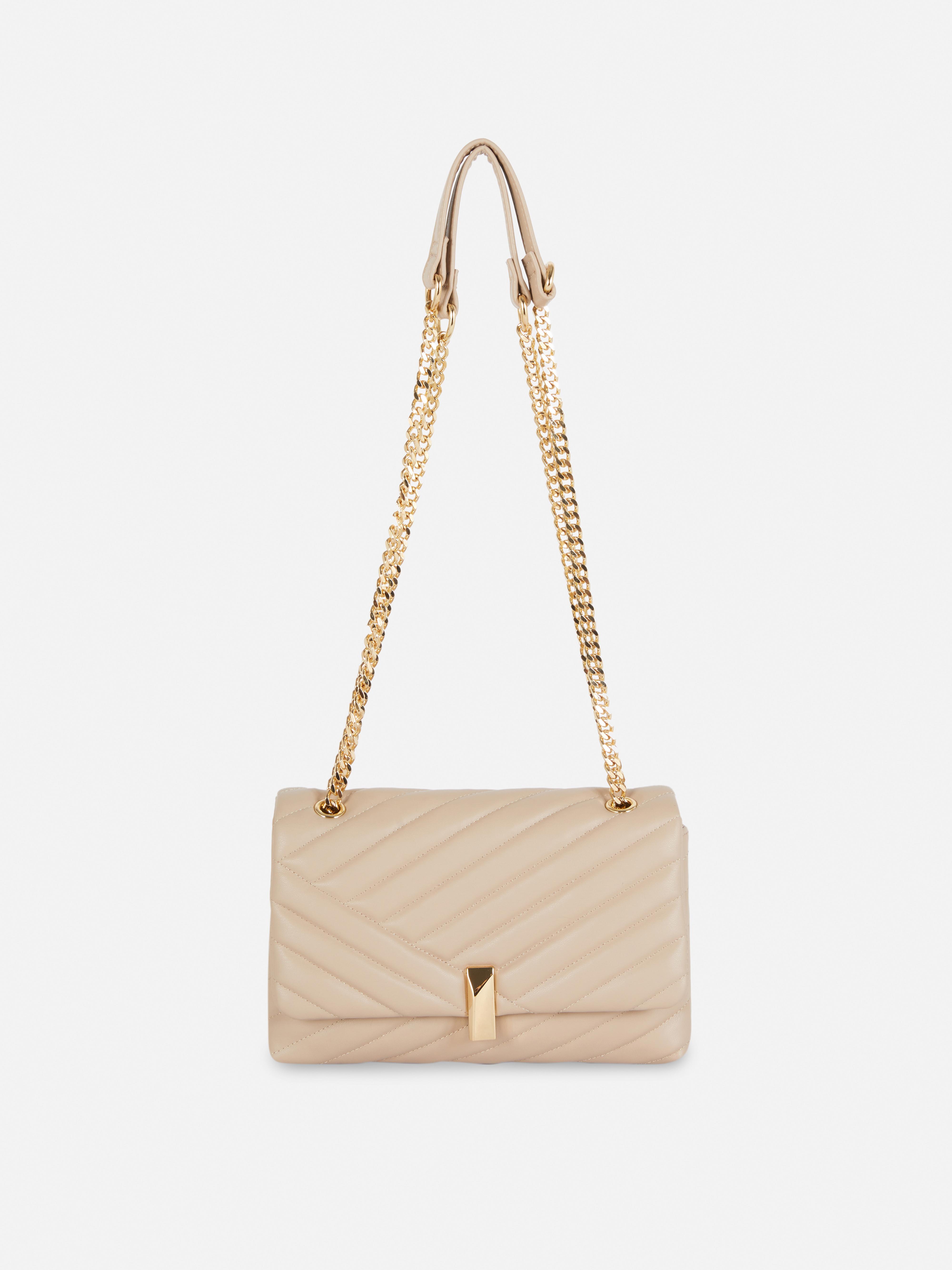 Quilted Chain Strap Flap Over Bag