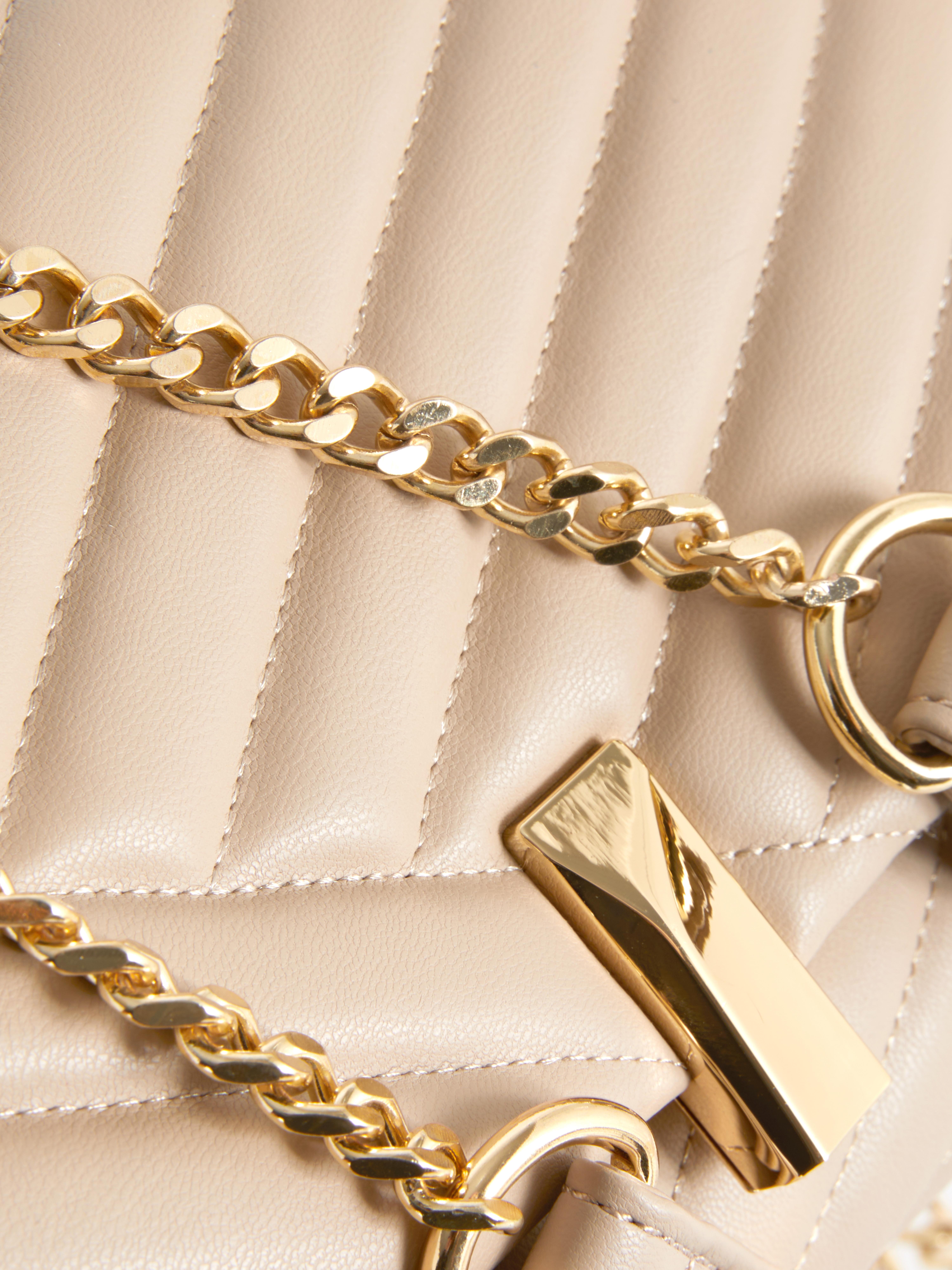 Quilted Chain Strap Flap Over Bag