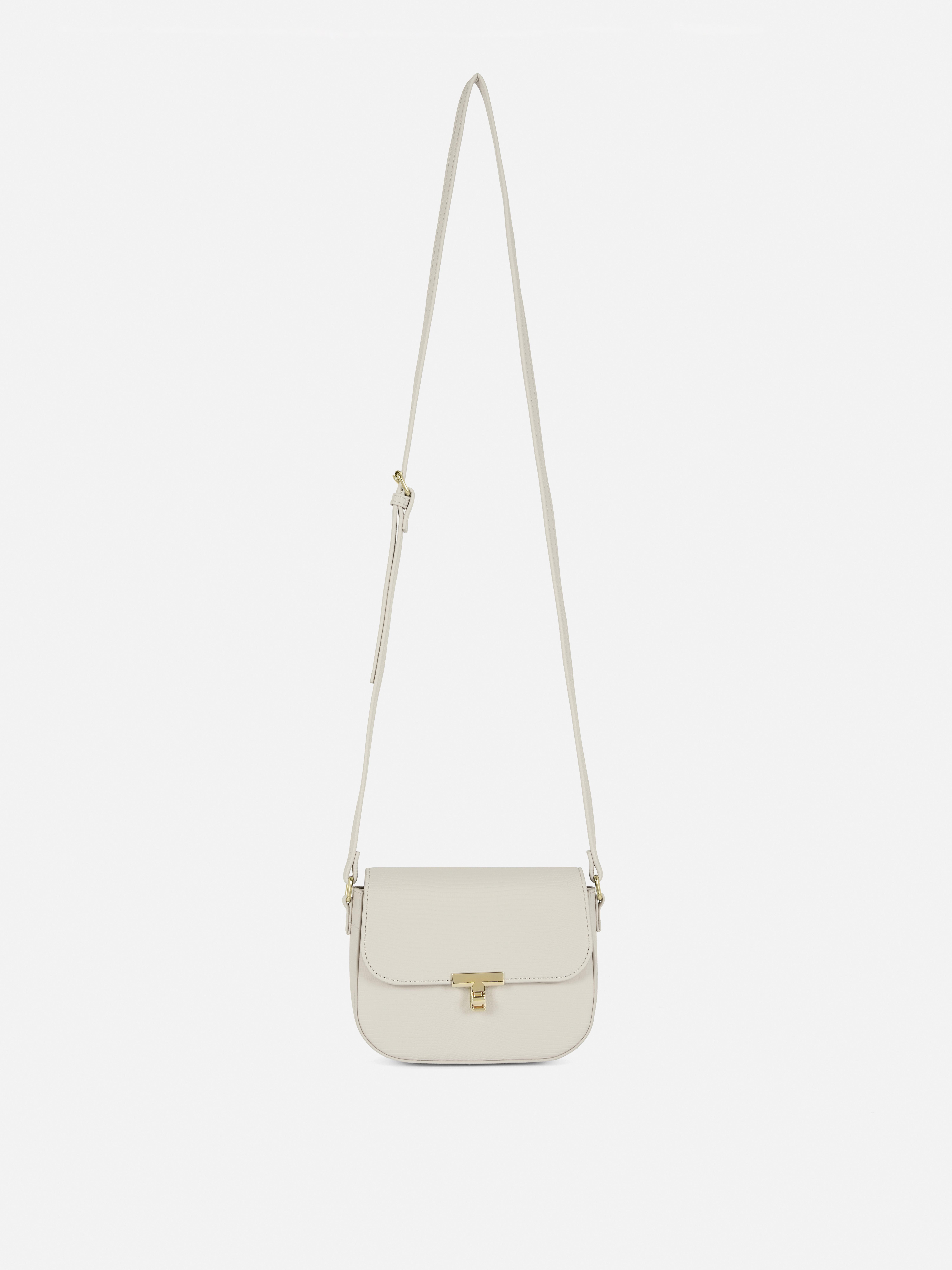 Mini crossbody kabelka s klopovým uzáverom