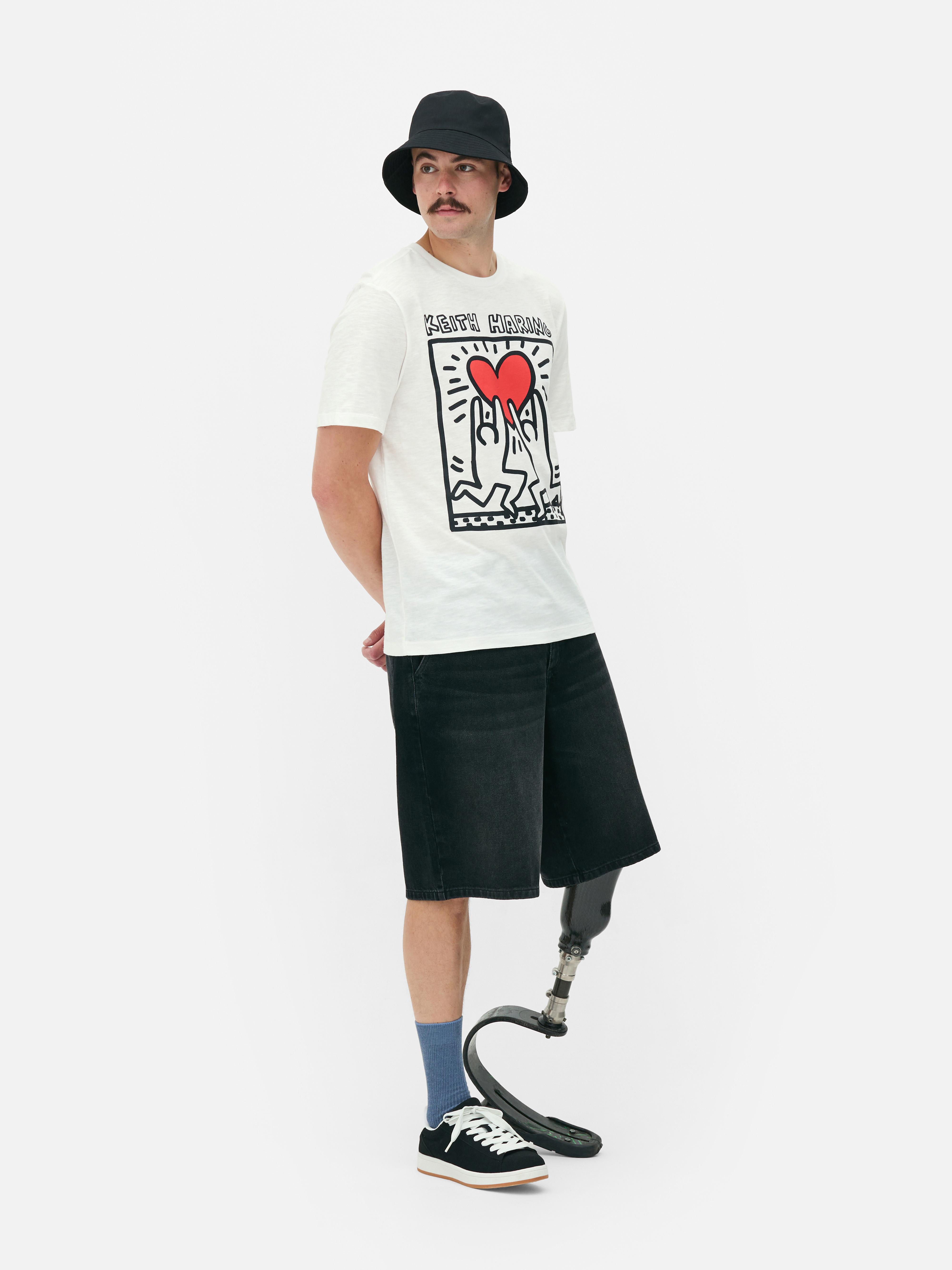 T-shirt gráfica gola redonda Keith Haring