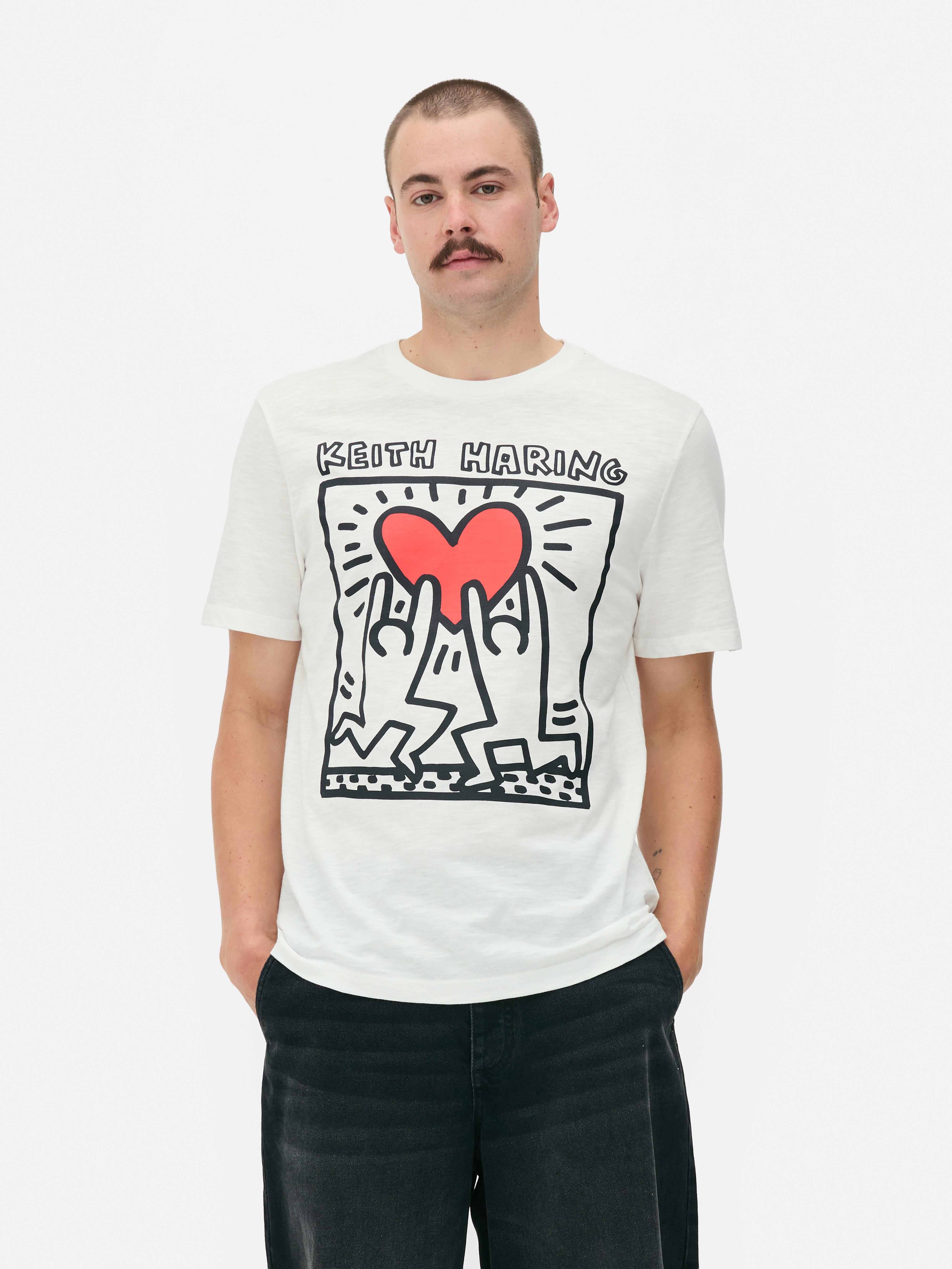 Maglietta girocollo con grafica Keith Haring