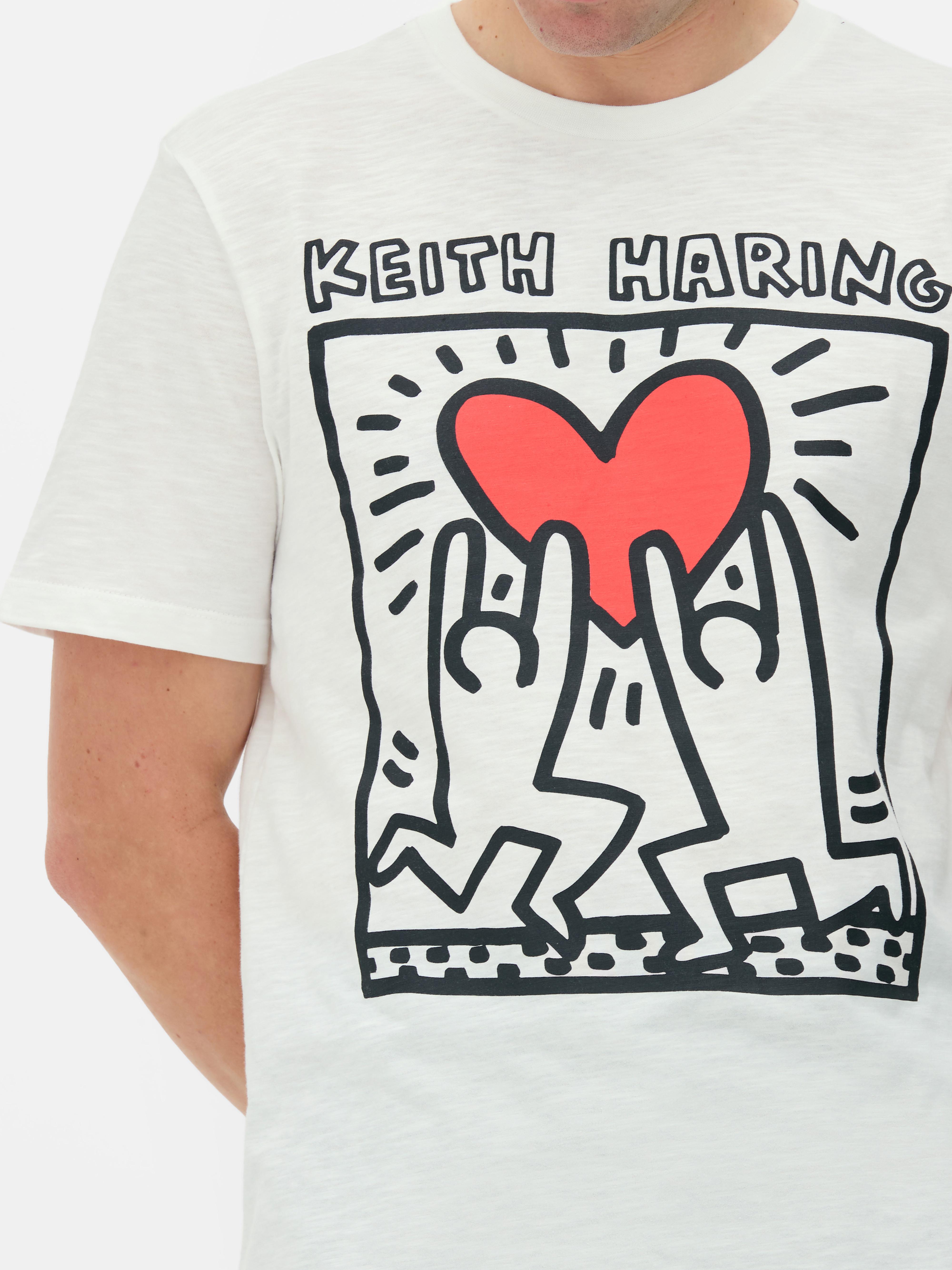 Maglietta girocollo con grafica Keith Haring