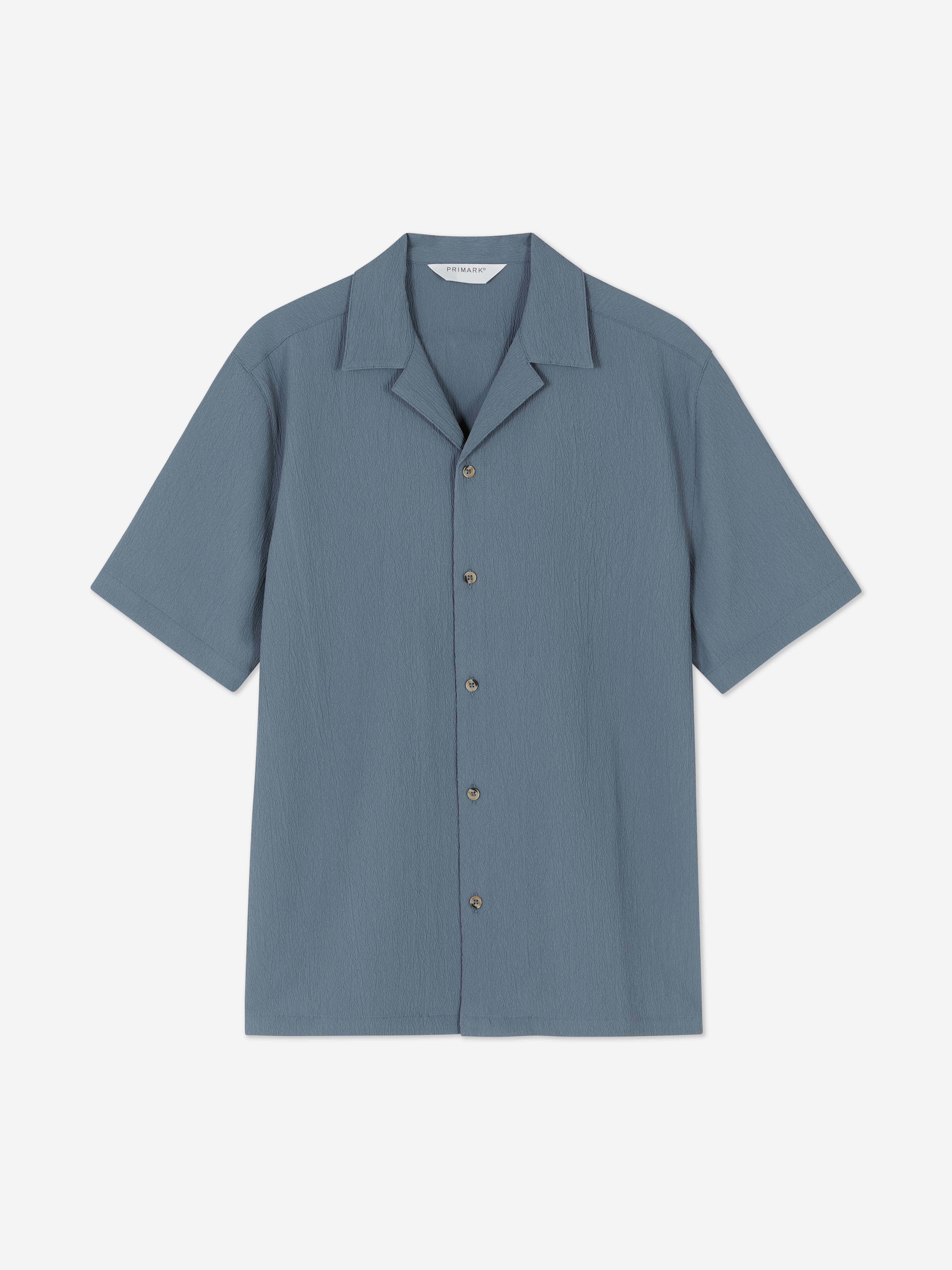 Camisa manga curta enrugada Kem