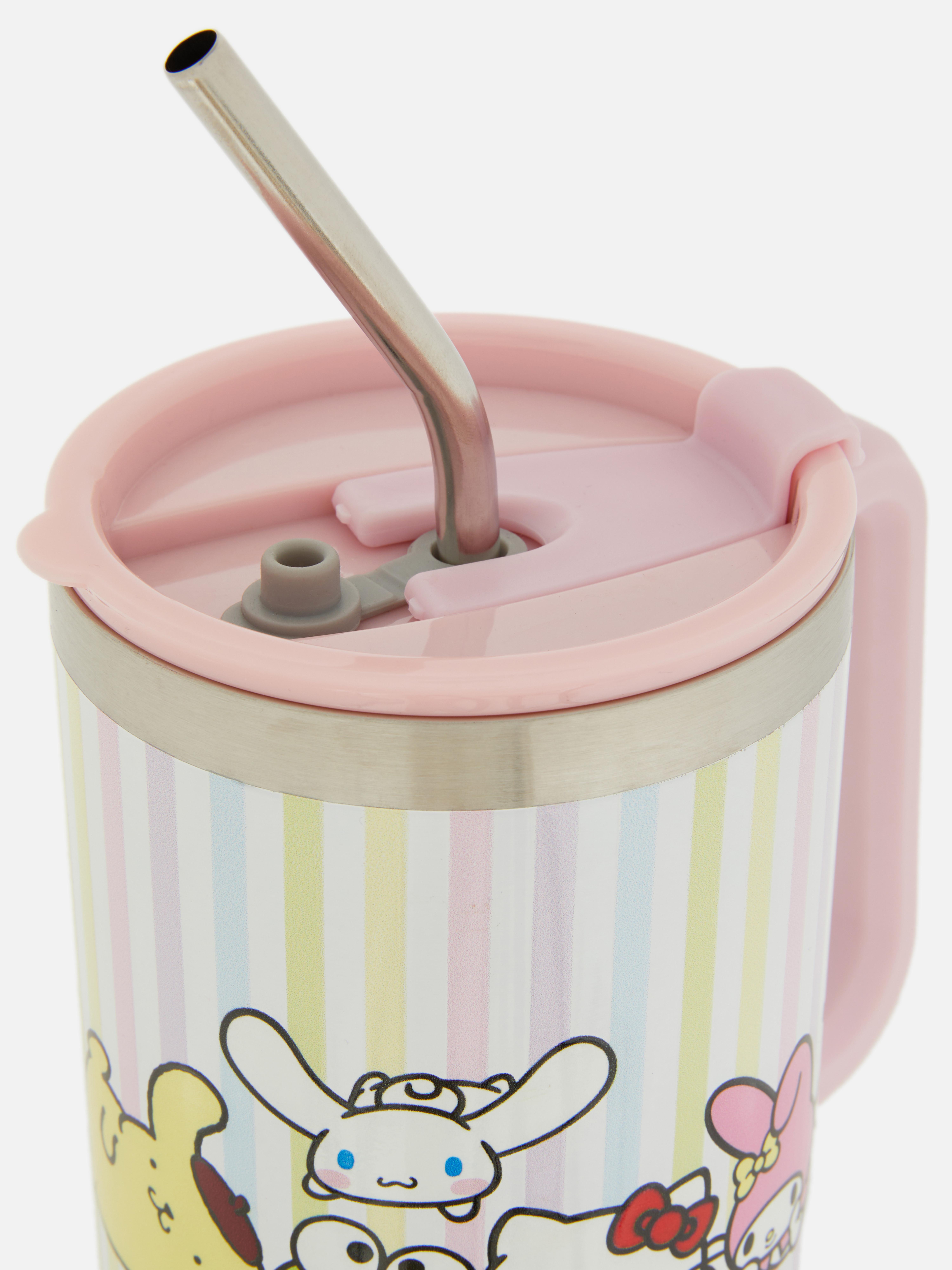 Taza de viaje a rayas Hello Kitty y sus amigos