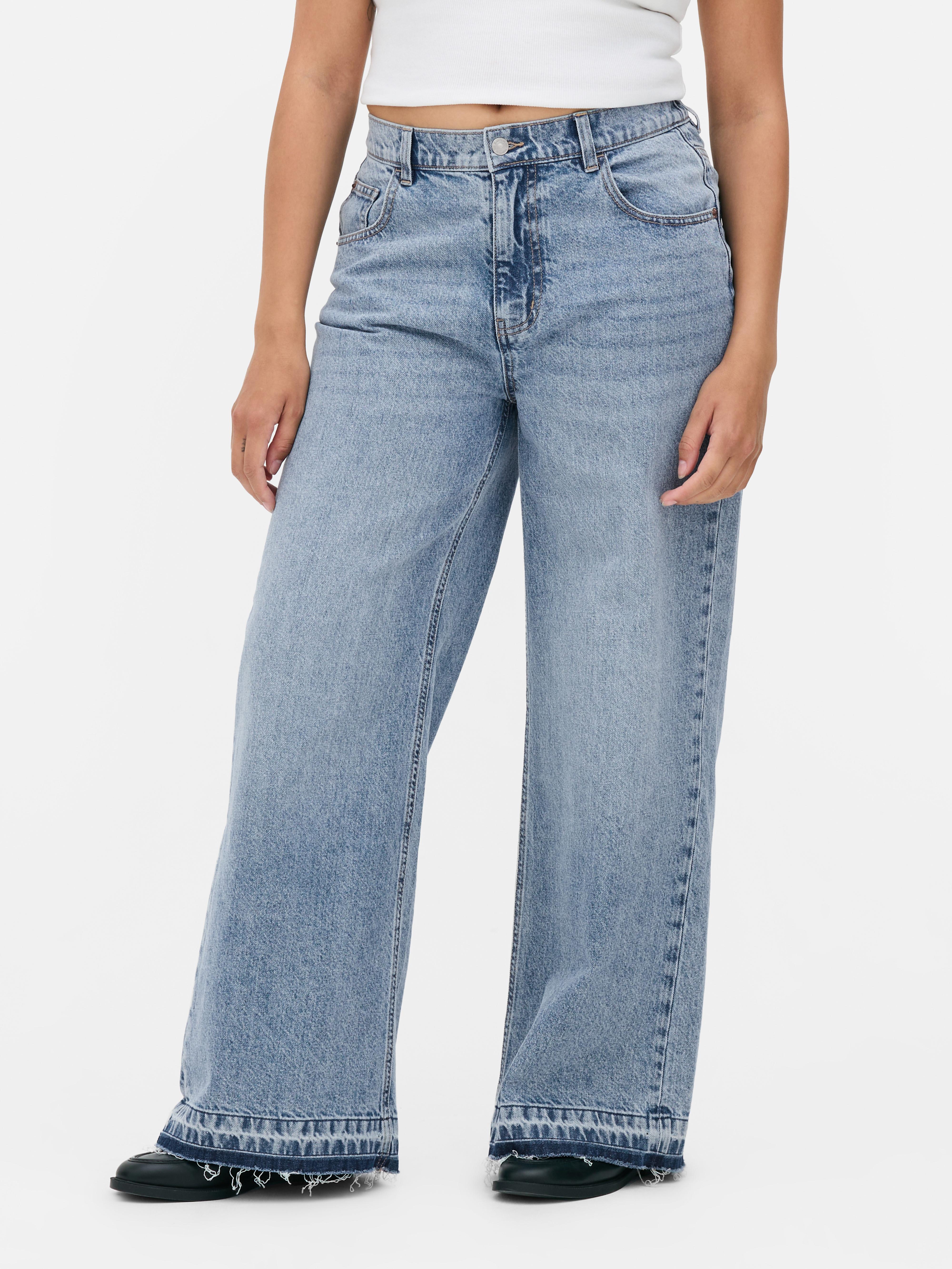Jeans mit offenem Saum