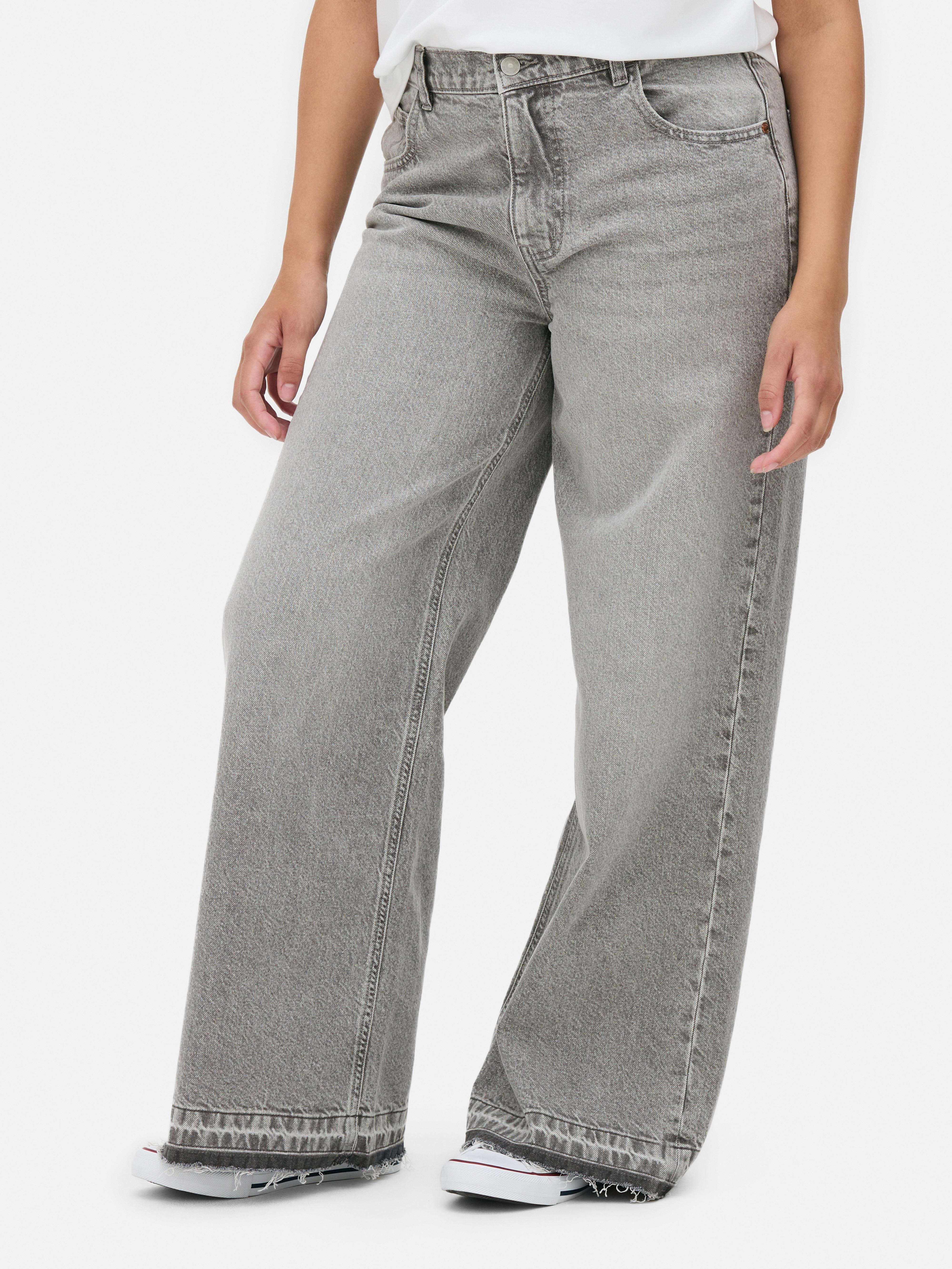Jeans mit offenem Saum