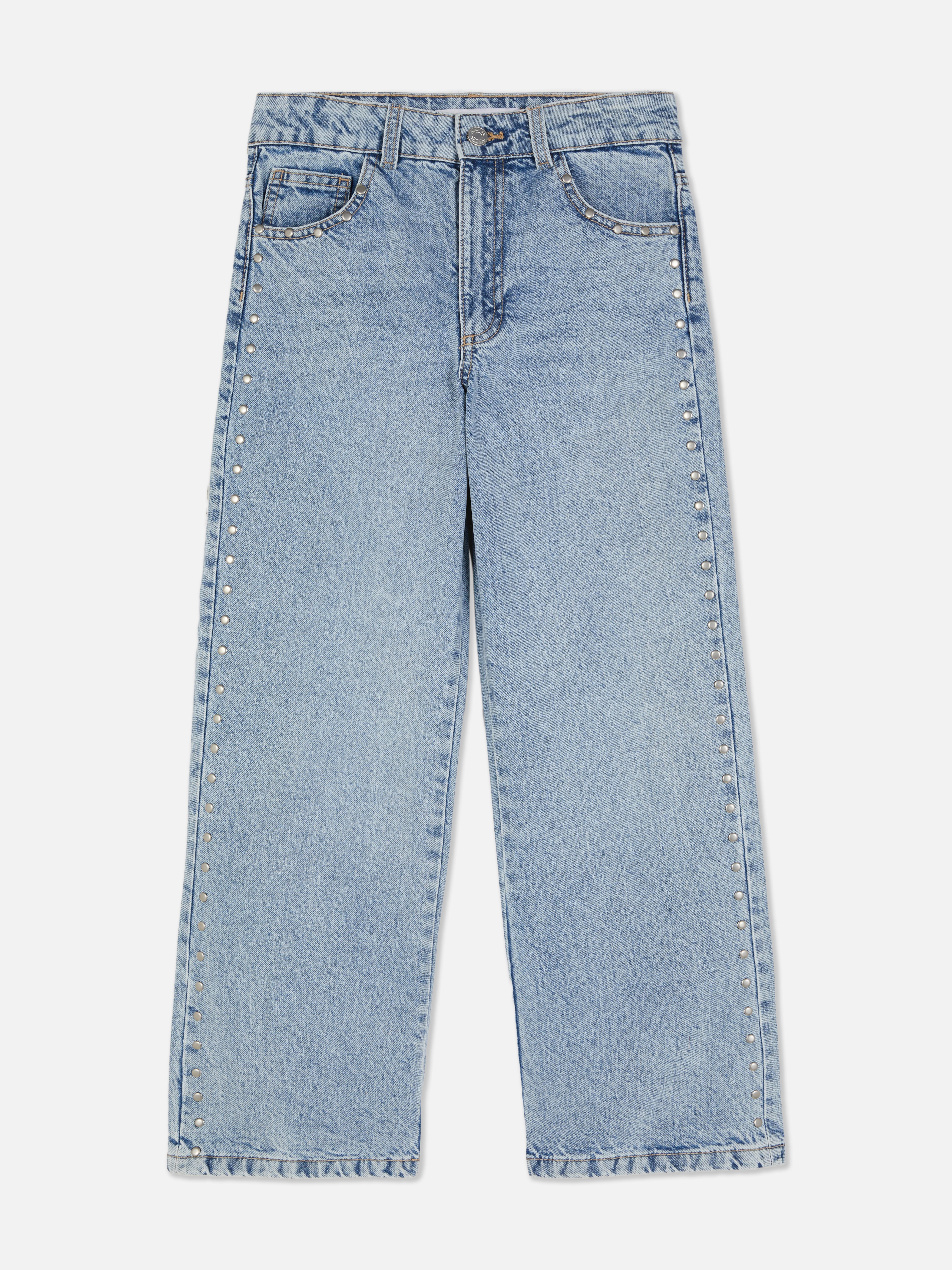 Jeans met wijde pijpen en studs