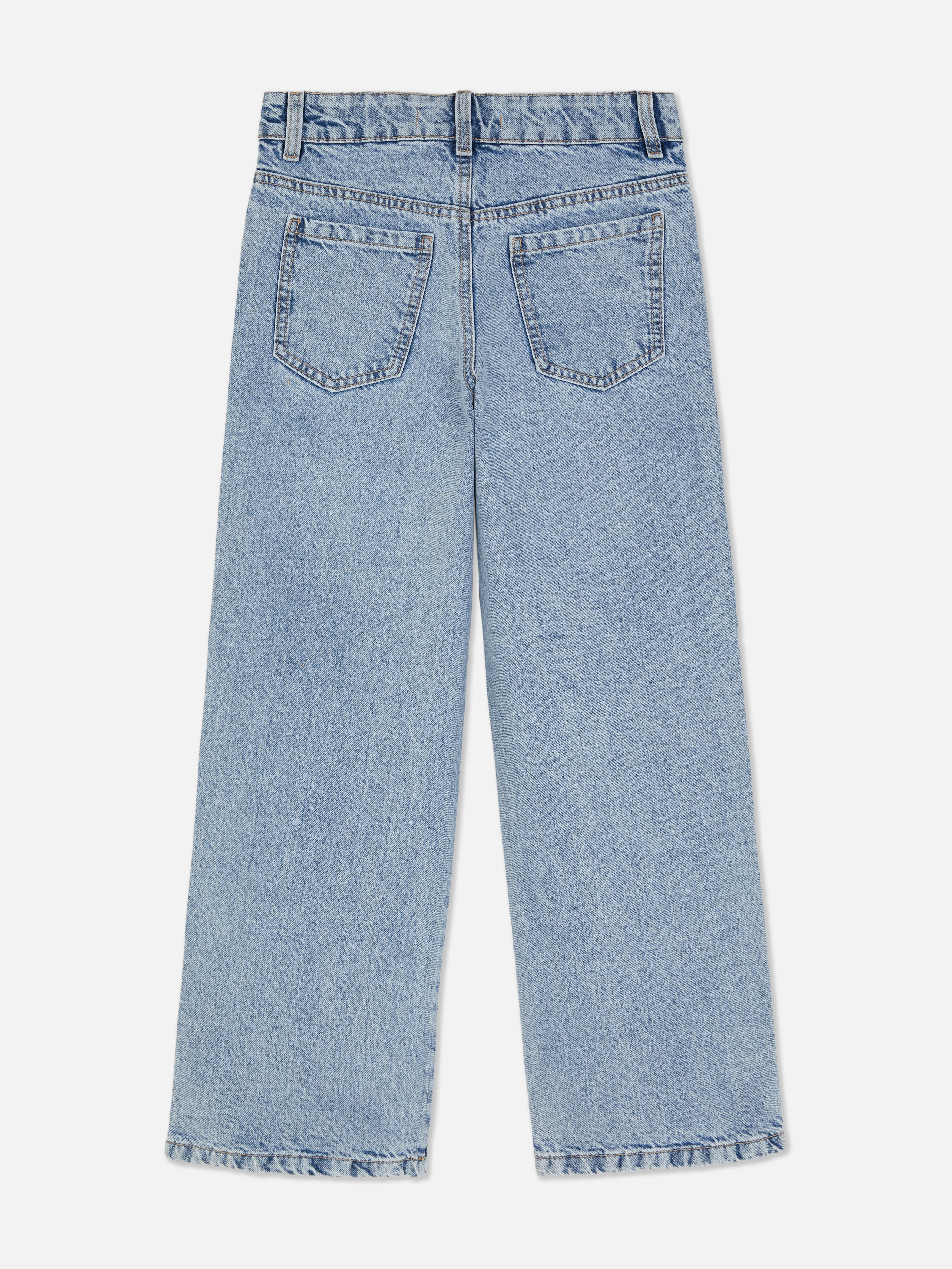 Wide-Leg Studded Jeans
