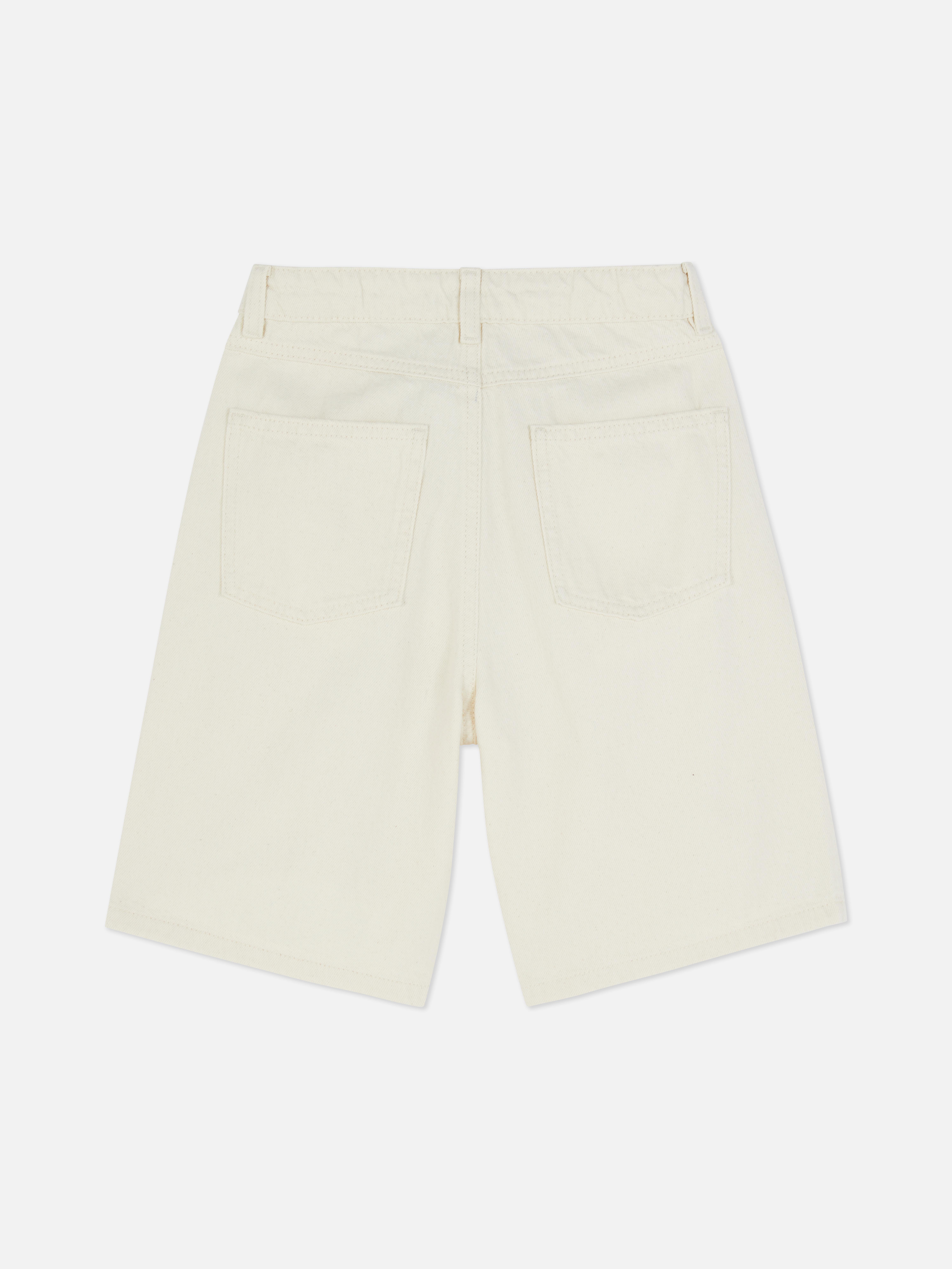 【DEARMINE】Omaha Bermuda Pants Get Lucky Shorts Mens W38 Tan Raw Hems Cargo Internal Draw