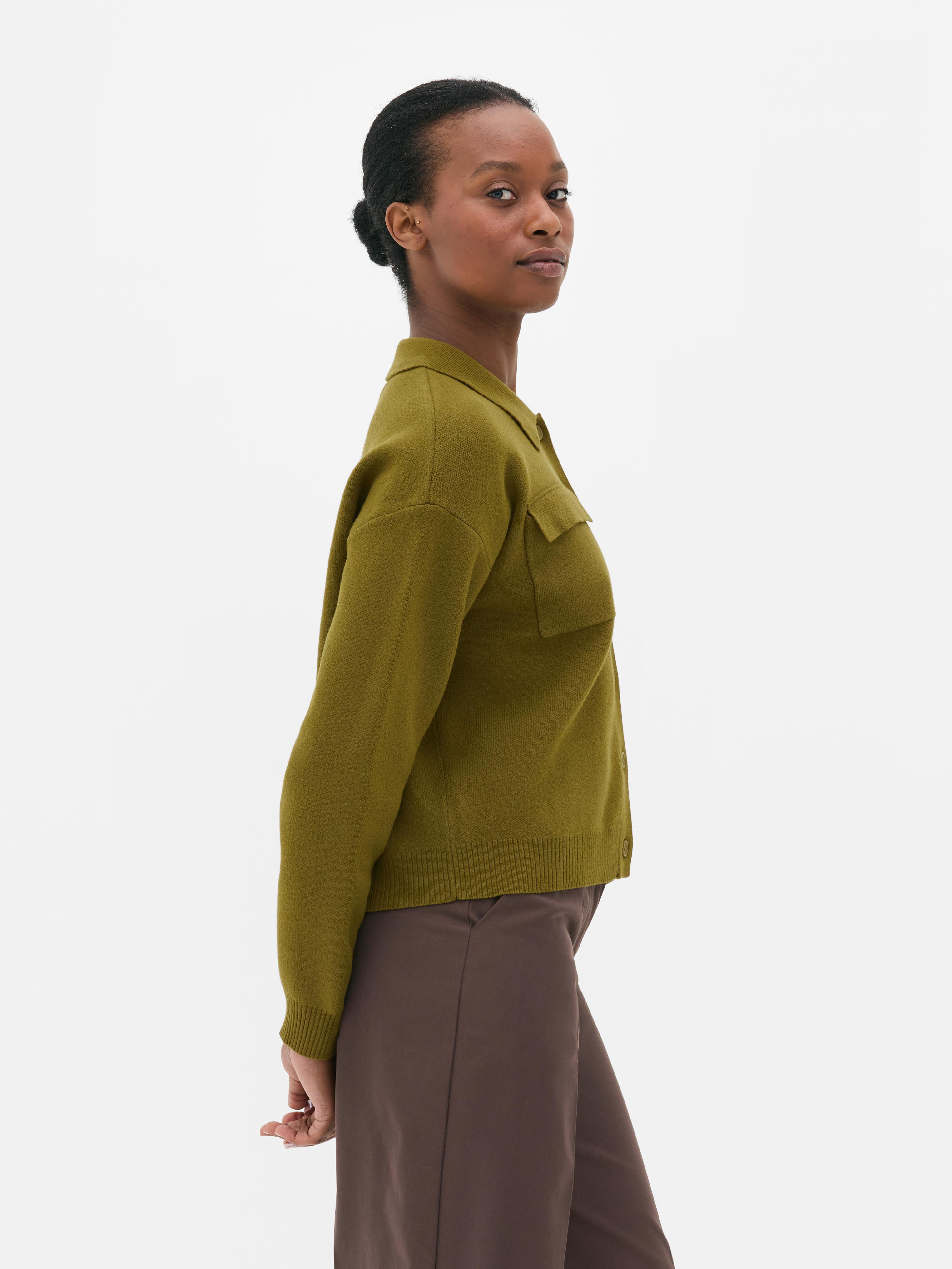 Knitted Patch Pocket Cardigan