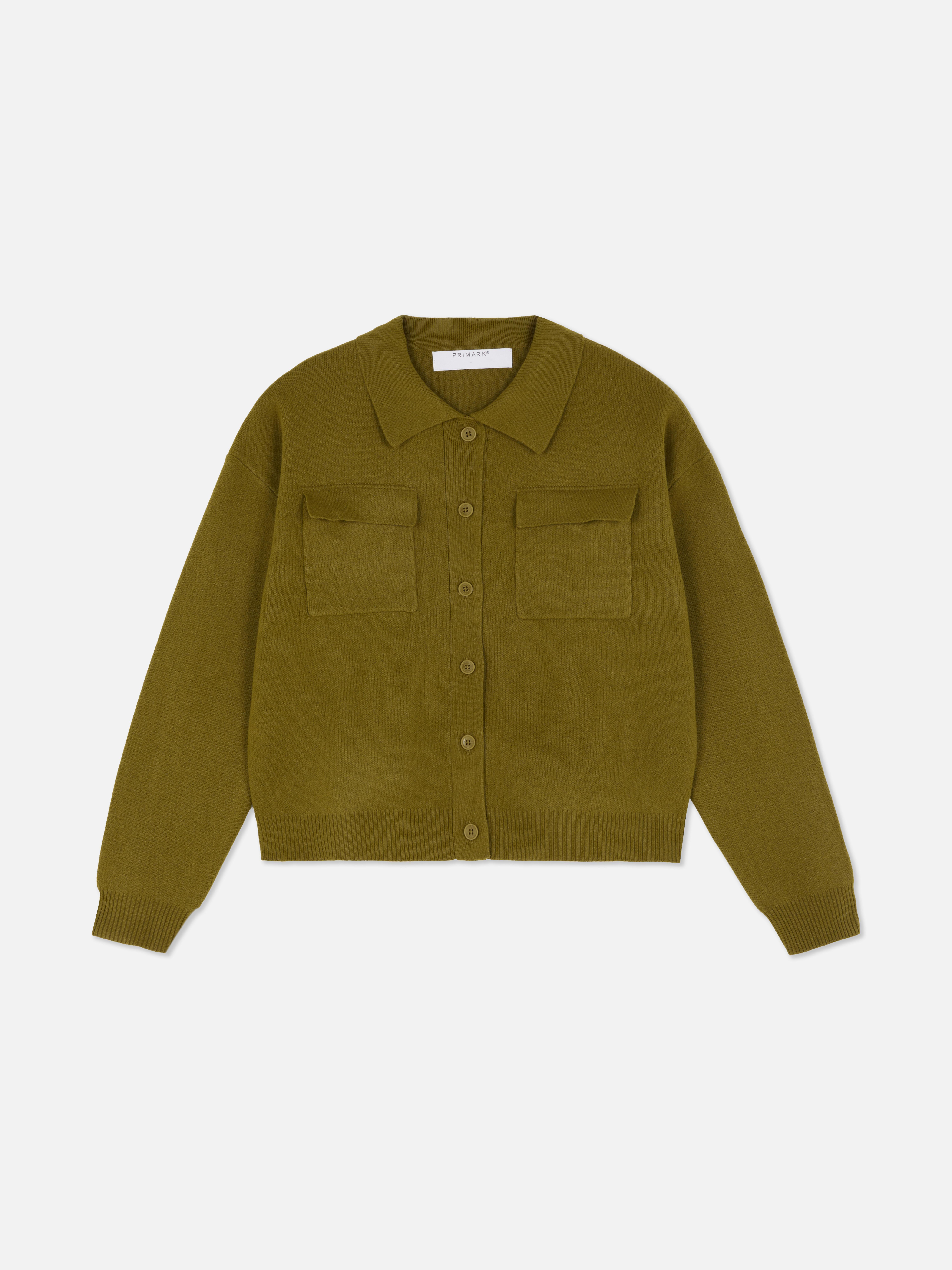 Knitted Patch Pocket Cardigan
