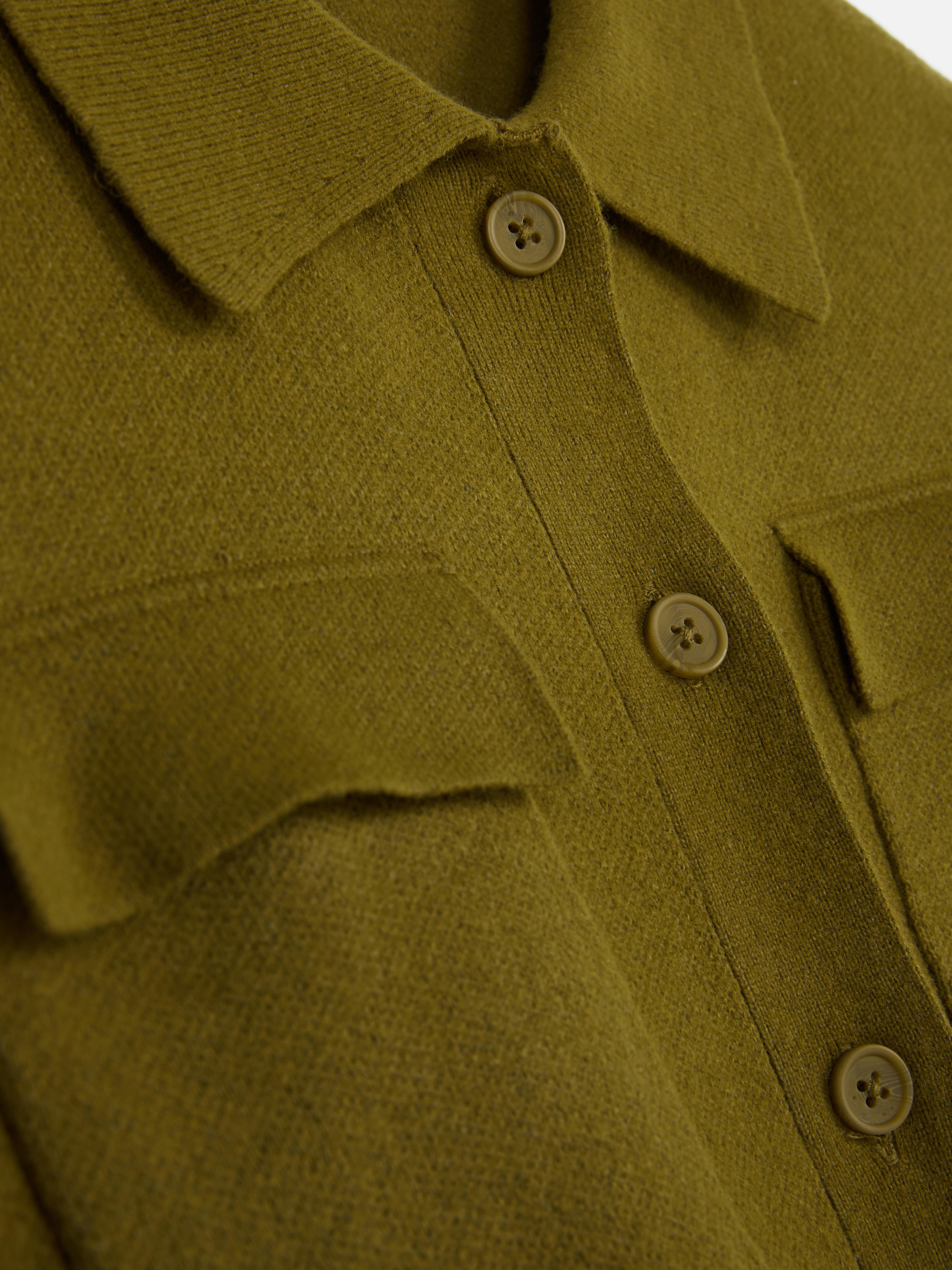 Knitted Patch Pocket Cardigan