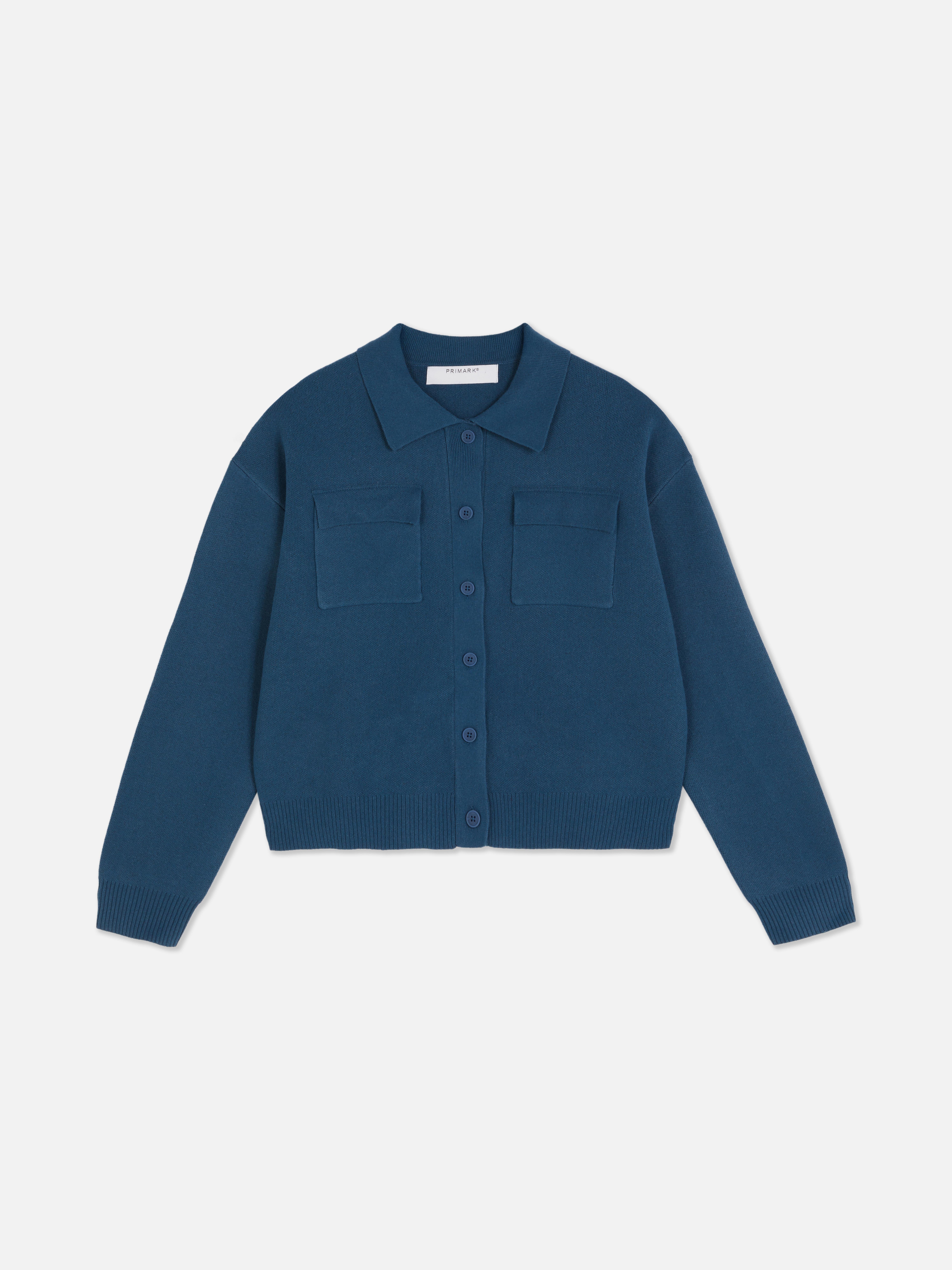 Knitted Patch Pocket Cardigan
