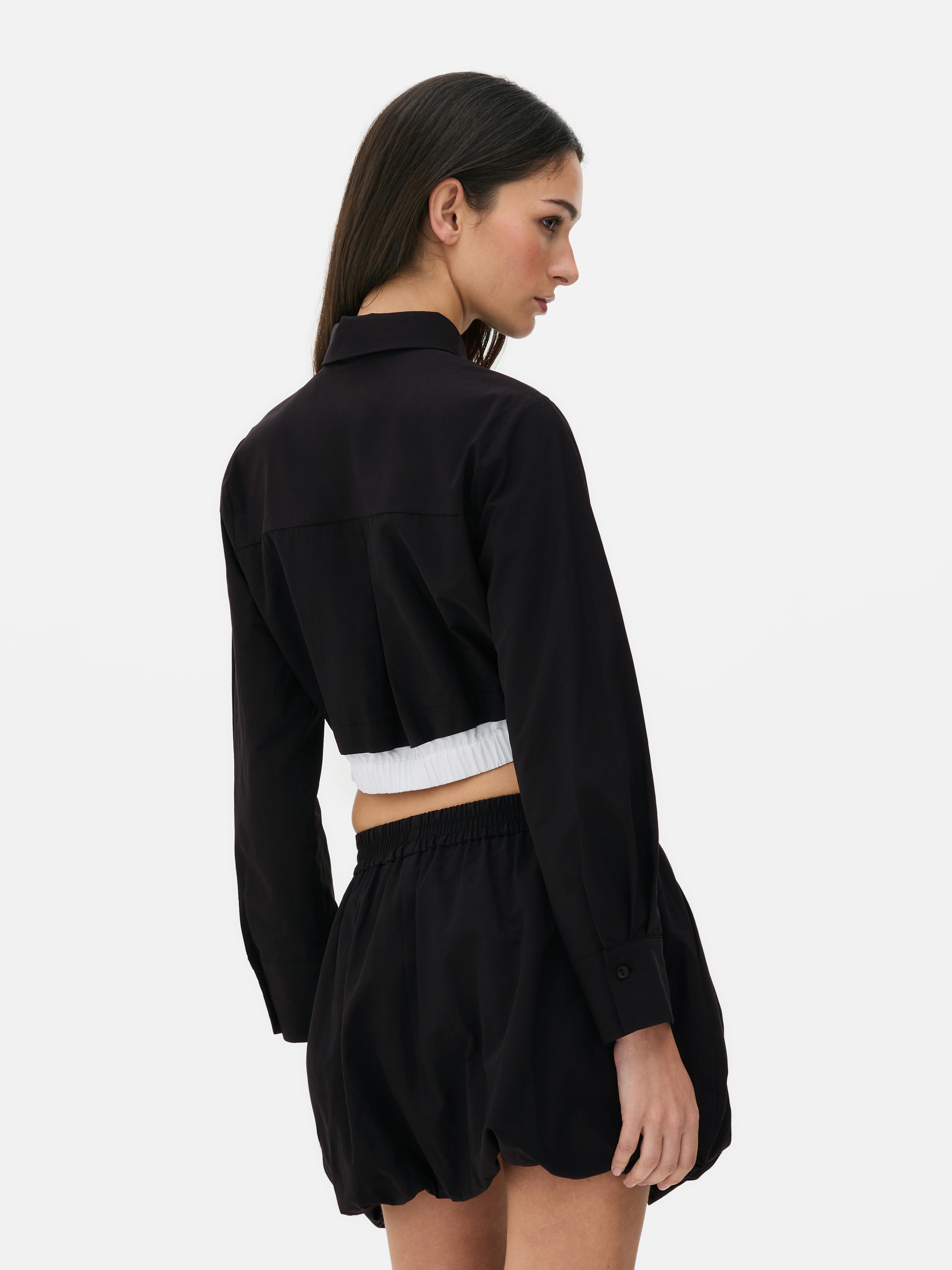 Cropped Waistband Shirt