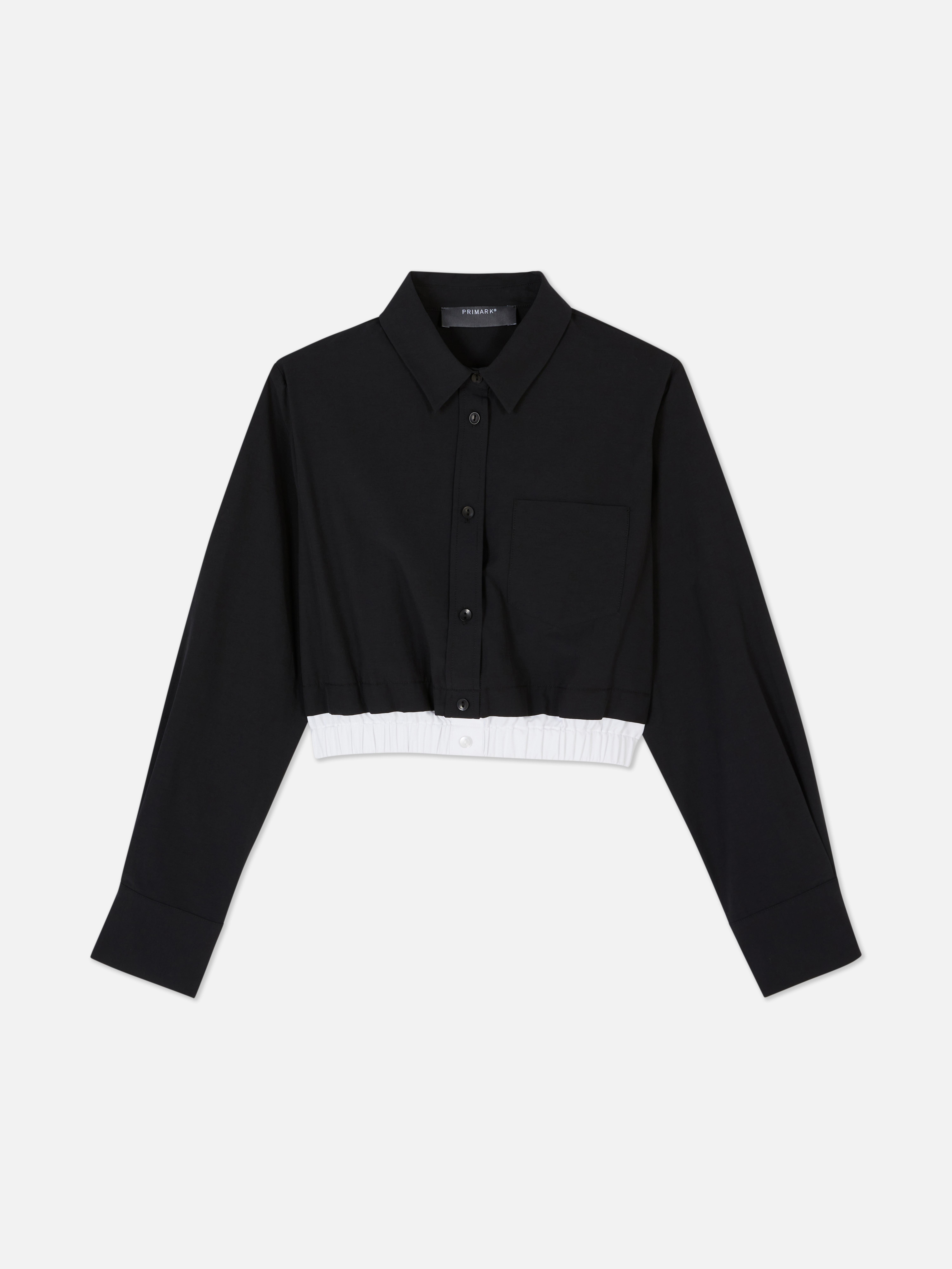 Cropped Waistband Shirt