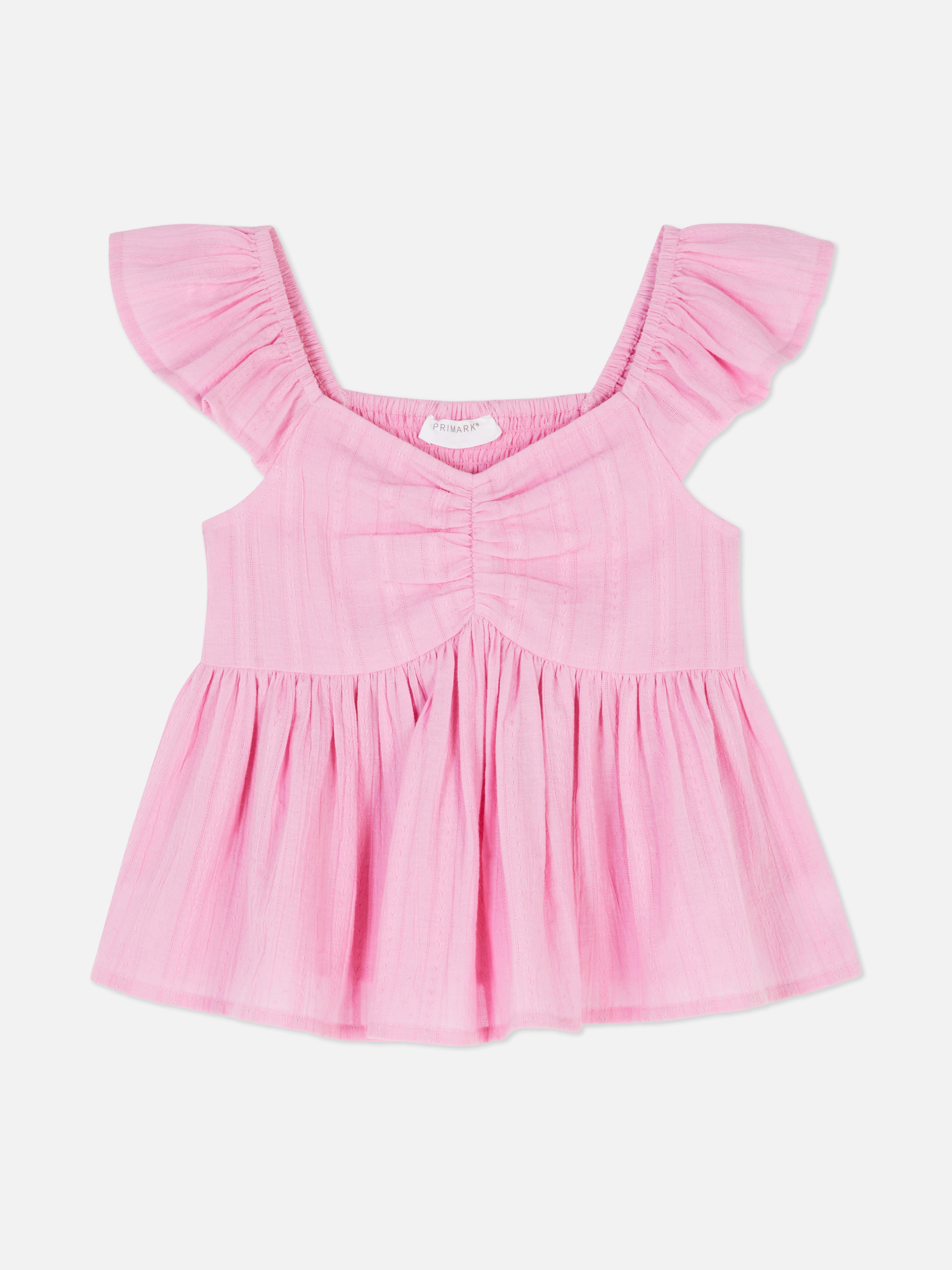 Shirred Ruffle Blouse