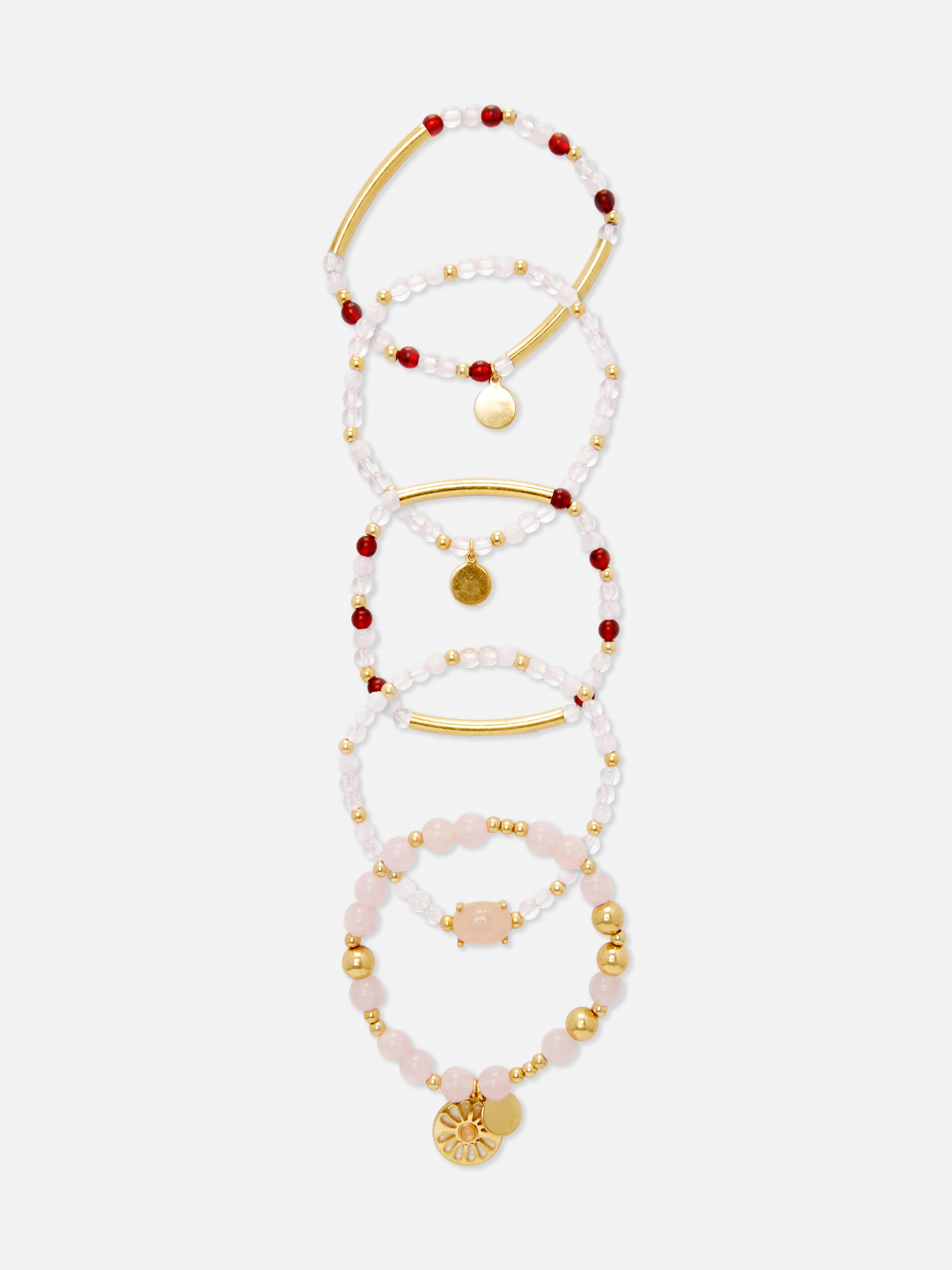 5 bracciali con perline Rita Ora