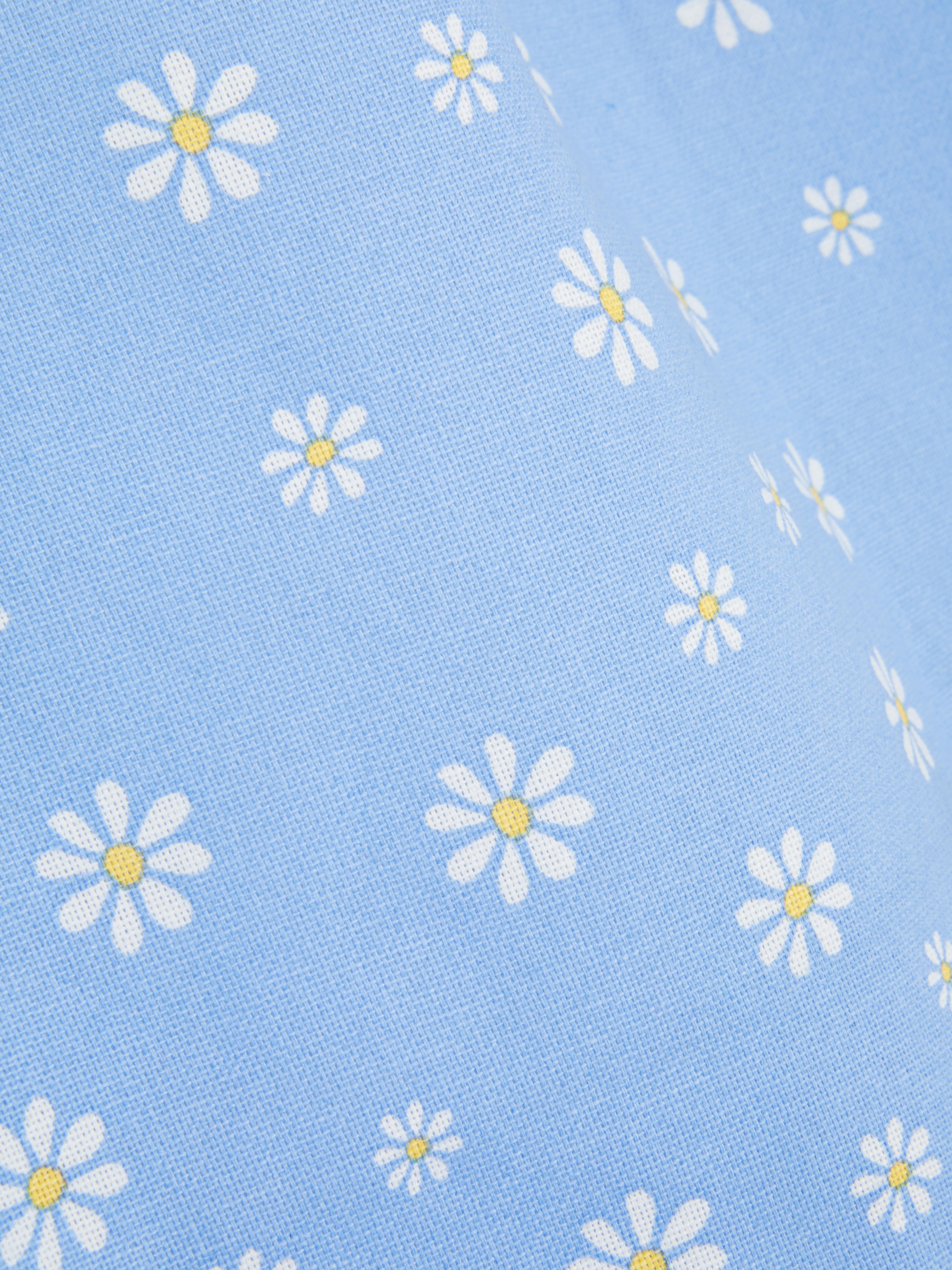 Herbruikbare canvas tas met madeliefjesprint