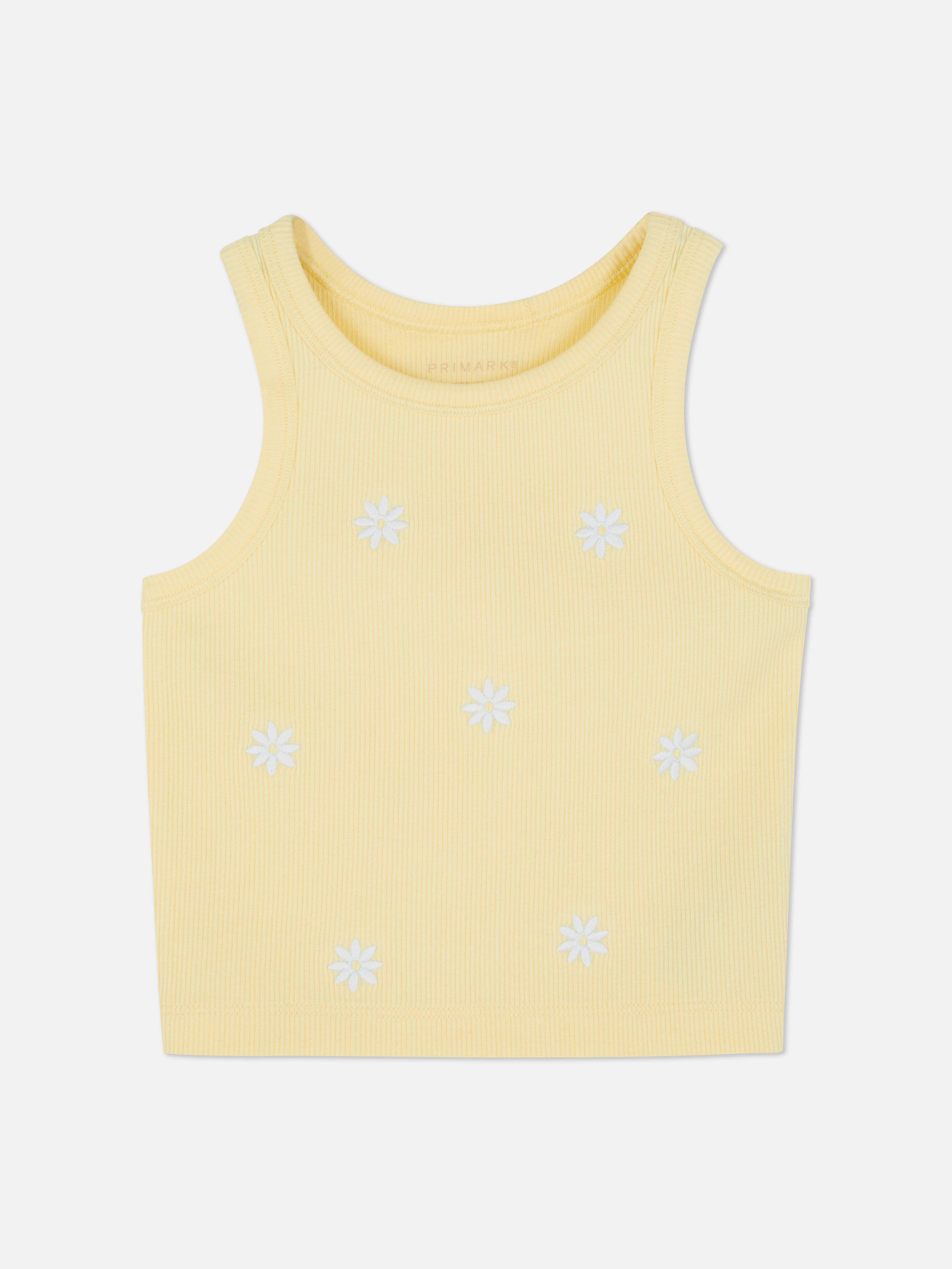 1,5-8 jr | Geribd hemd met geborduurde madeliefjes